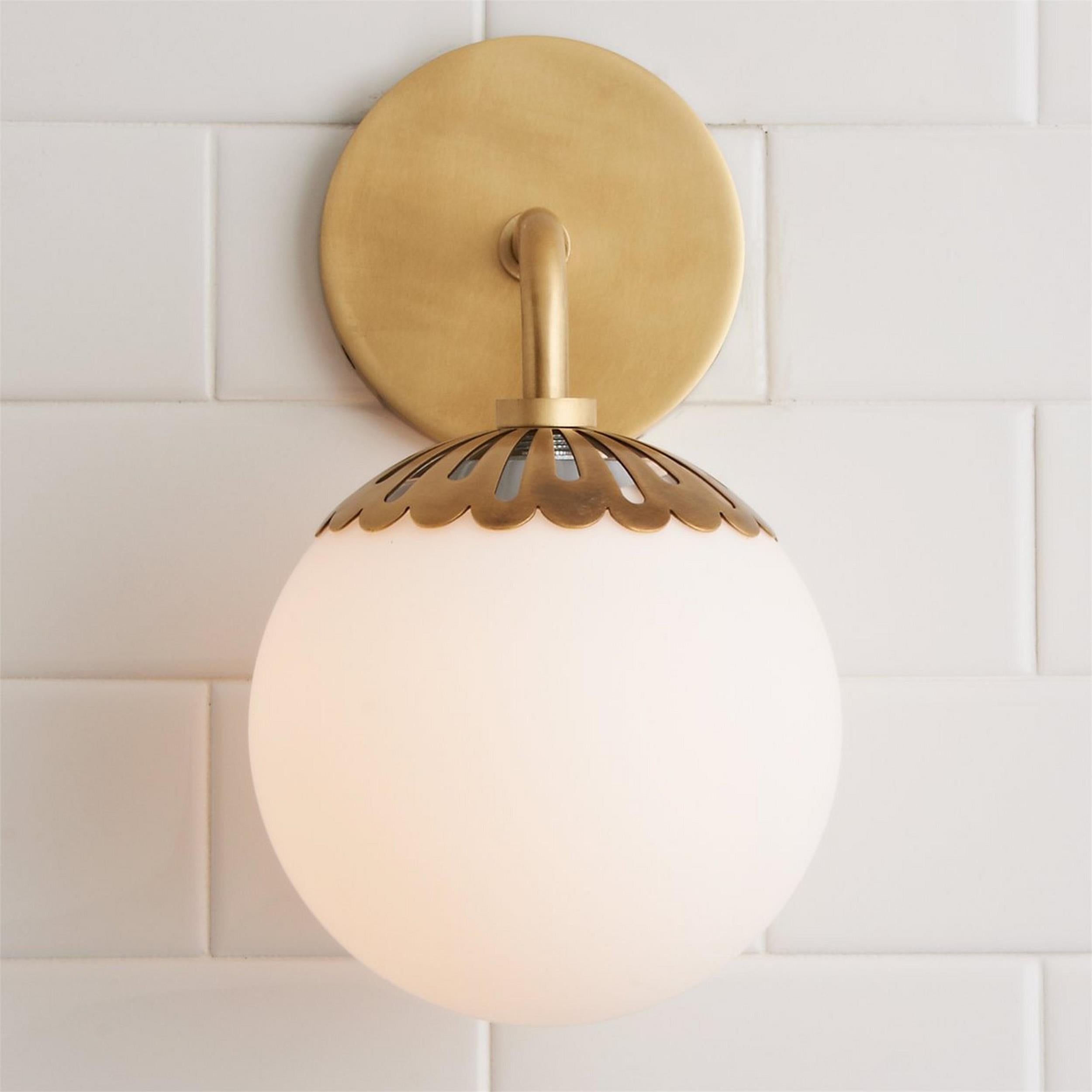 Coralie Globe Glass Wall Lamp