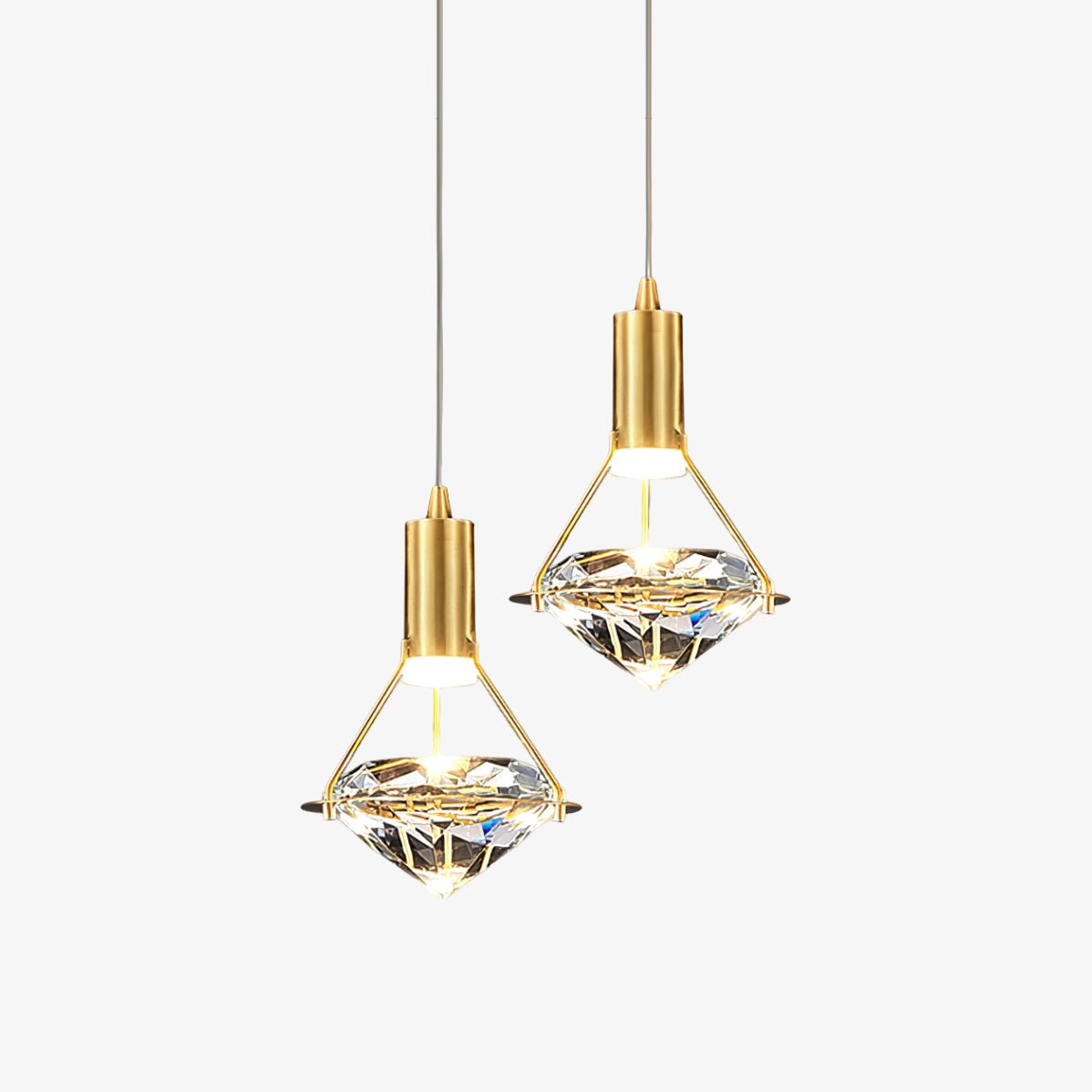 Cira Pendant Lamp Brass Crystal Elegant