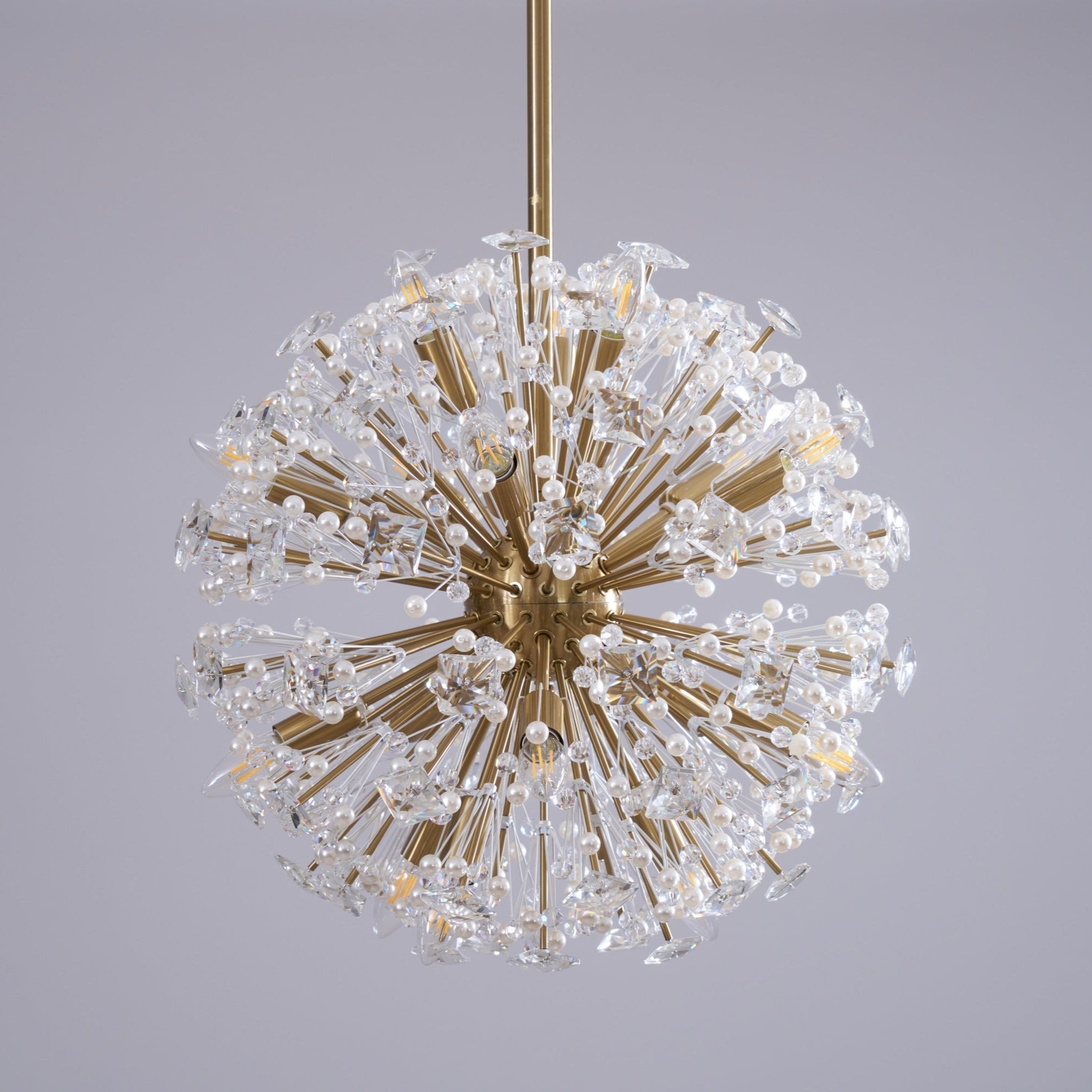 Zene Chandelier Dickinson Gold Crystal Starburst