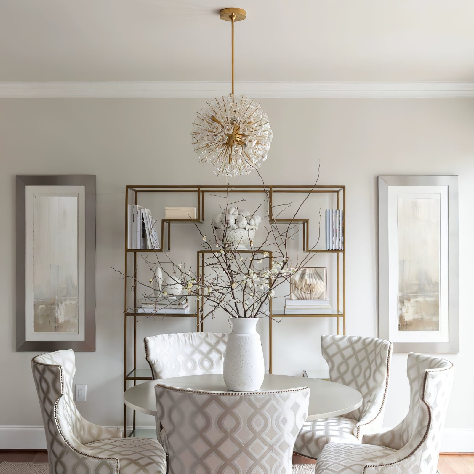 Zene Chandelier Dickinson Gold Crystal Starburst