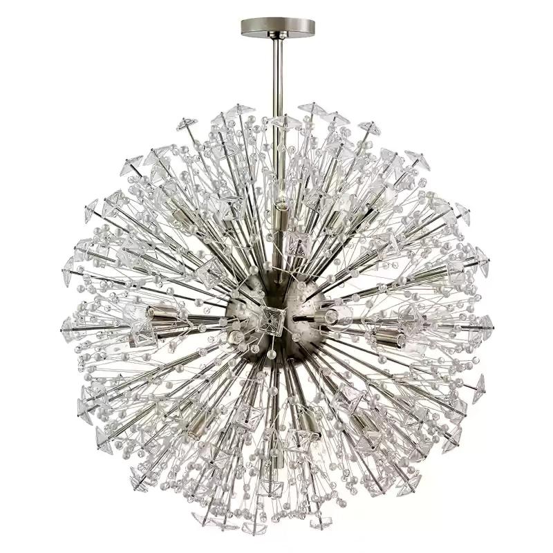 Zene Chandelier Dickinson Gold Crystal Starburst