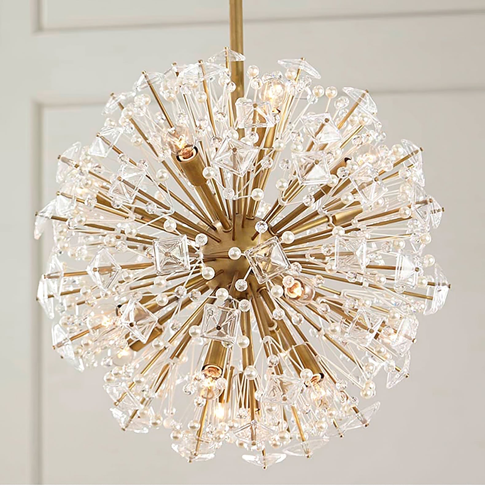 Zene Chandelier Dickinson Gold Crystal Starburst