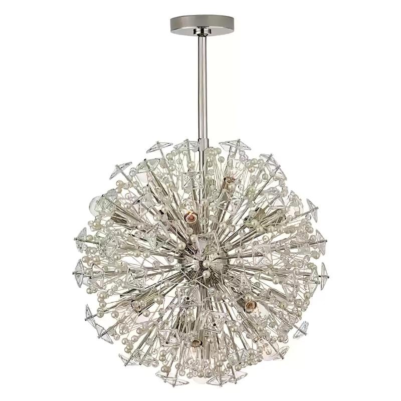 Zene Chandelier Dickinson Gold Crystal Starburst