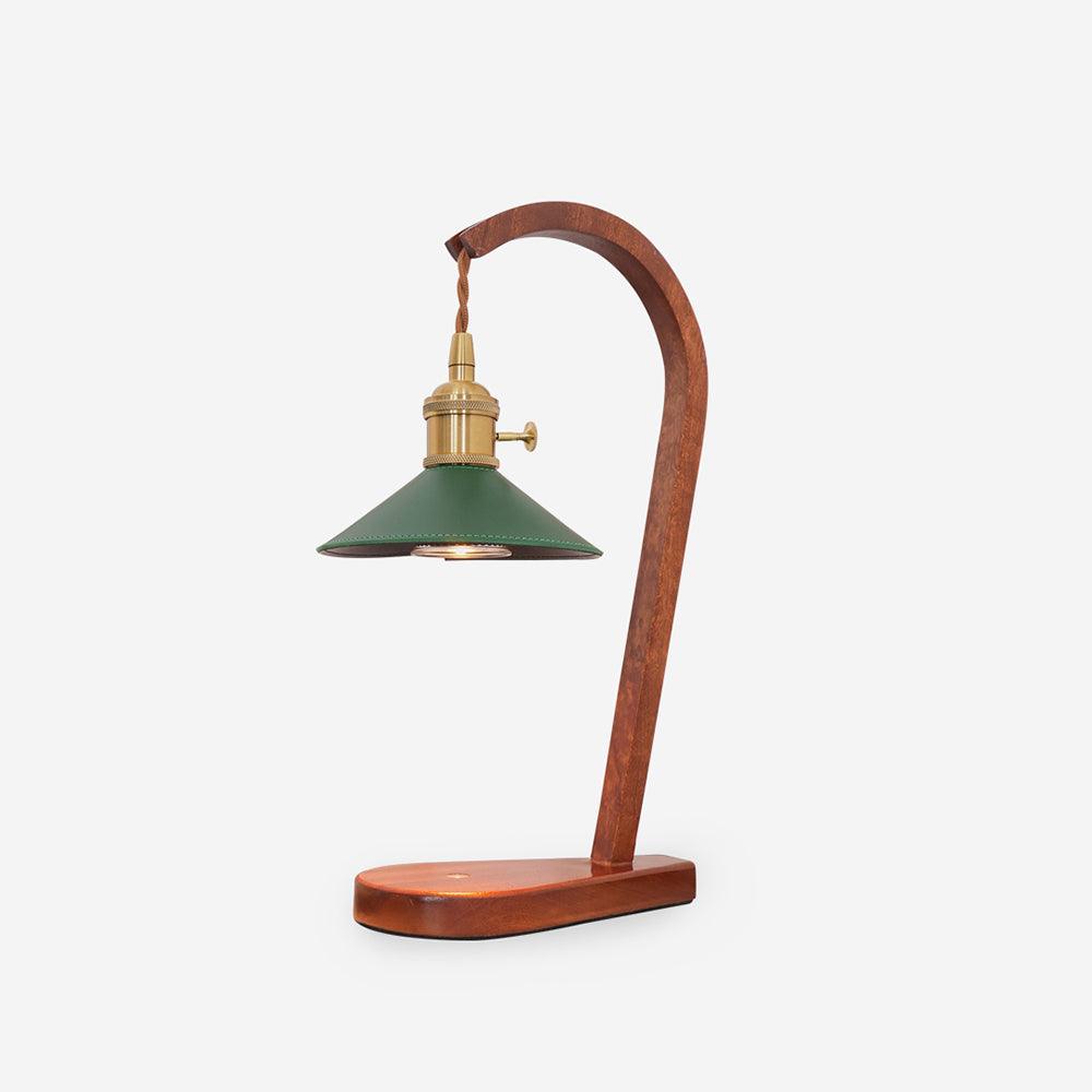 Elvuia Green Wood Table Lamp