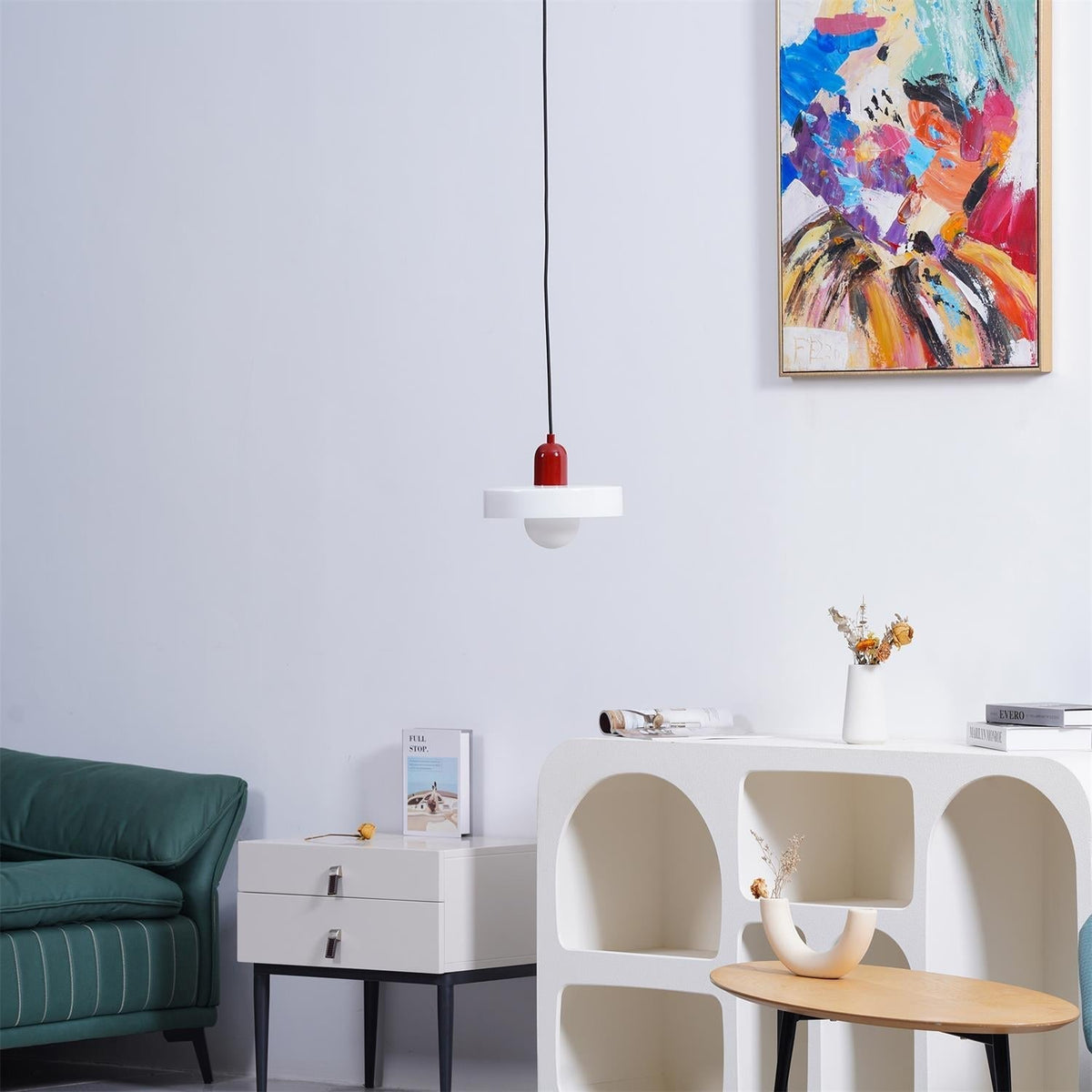 Jovial Minimalist Disc Orb Swag Glass Pendant Lights Plug-in