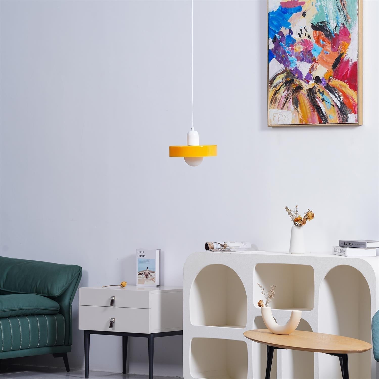 Jovial Minimalist Disc Orb Swag Glass Pendant Lights Plug-in