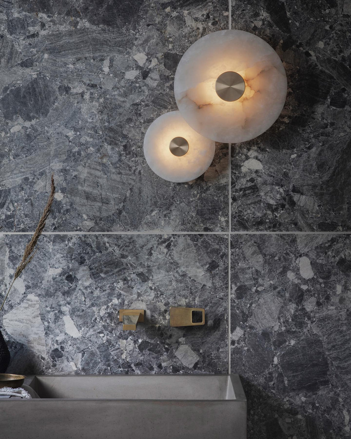Selina Minimalist Alabaster Ceiling Light