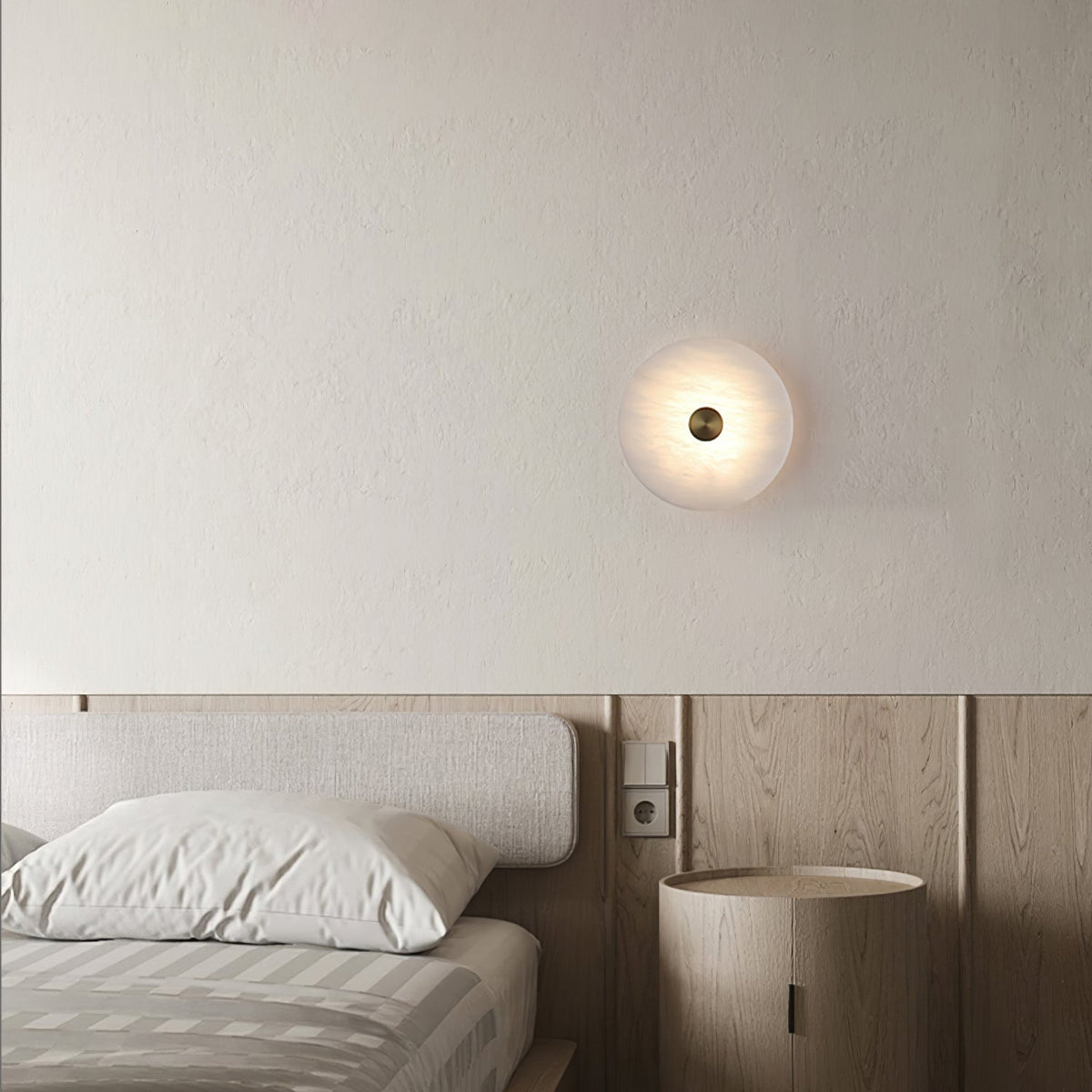 Selina Minimalist Alabaster Ceiling Light