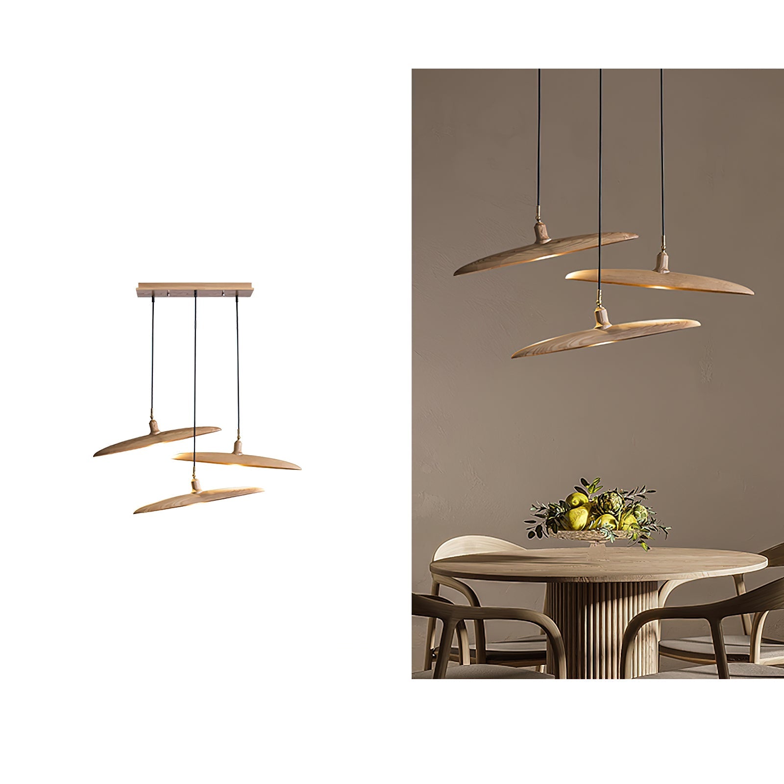 Zelirira Blade Wood Pendant Light