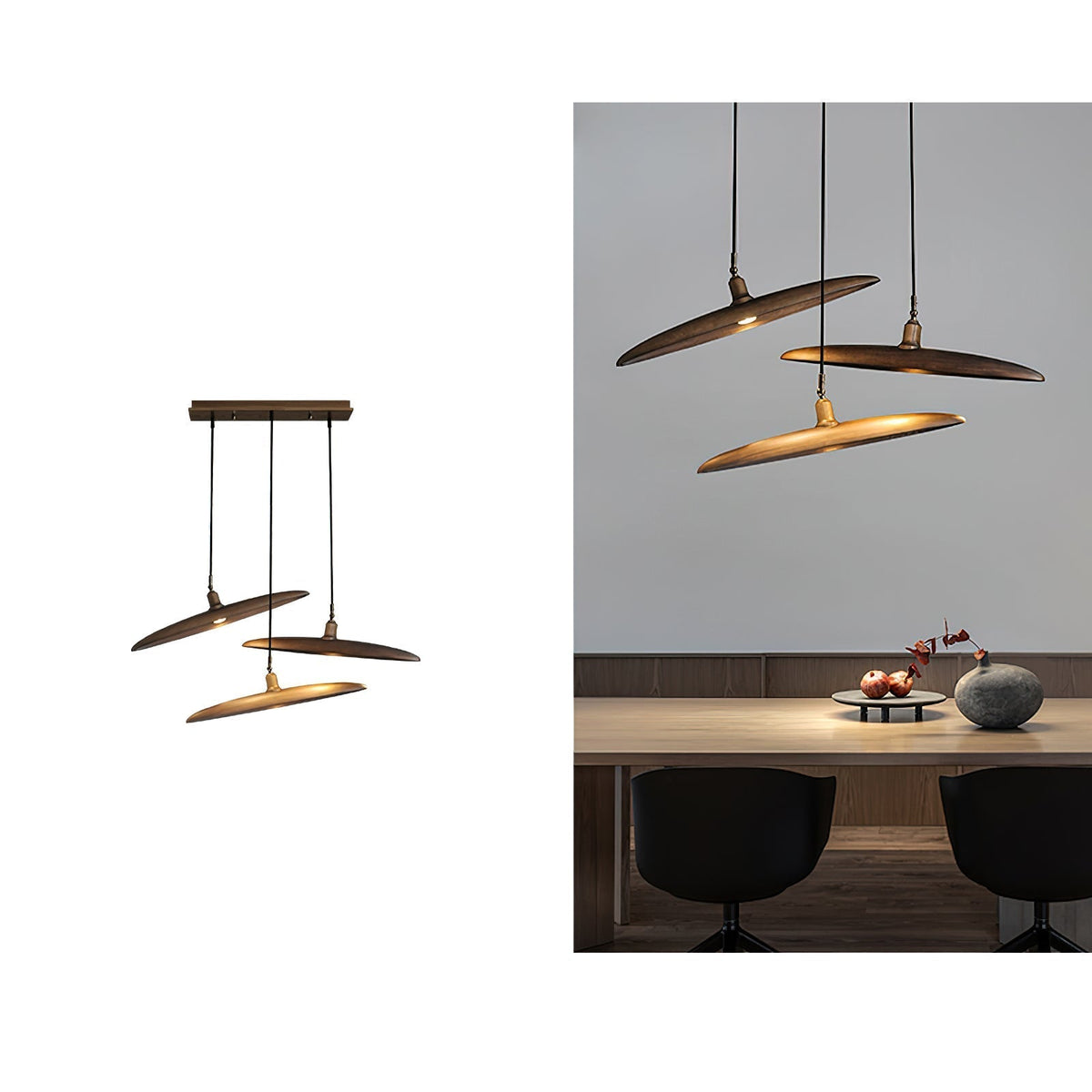 Zelirira Blade Wood Pendant Light