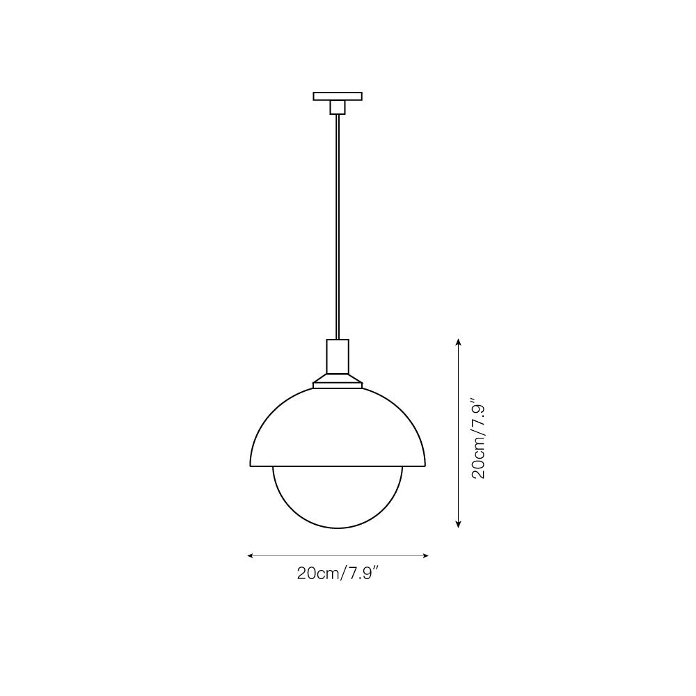 Pith Modern Minimalist Dome Perforated Wooden Pendant Lamp - Neutral Decor