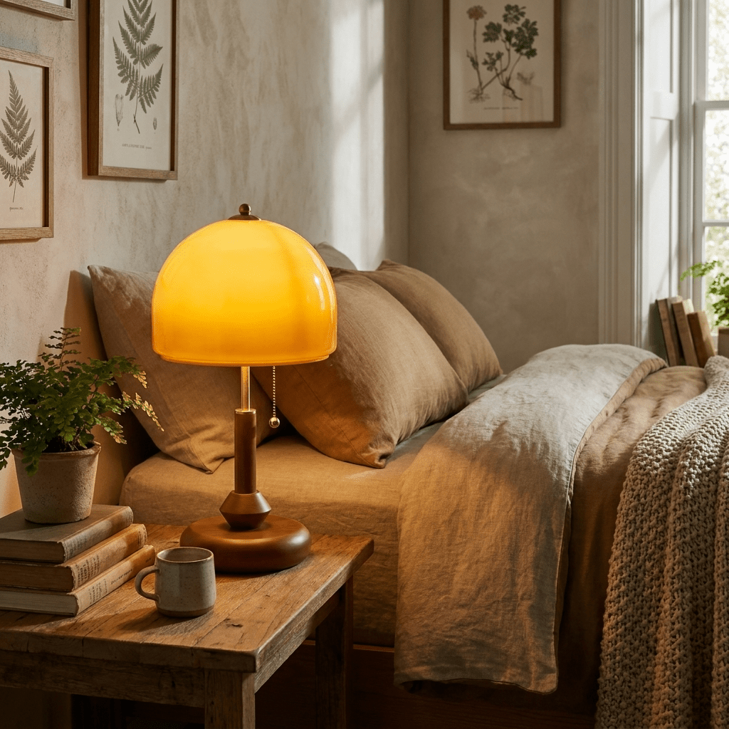 Aurestone Dome Wooden Table Lamp