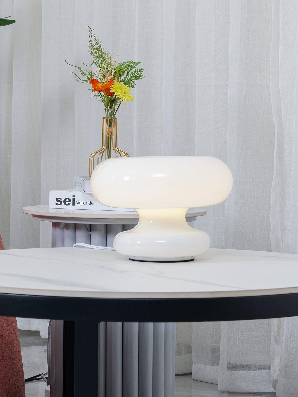 Liorirette Glass Contemporary Table Lamp