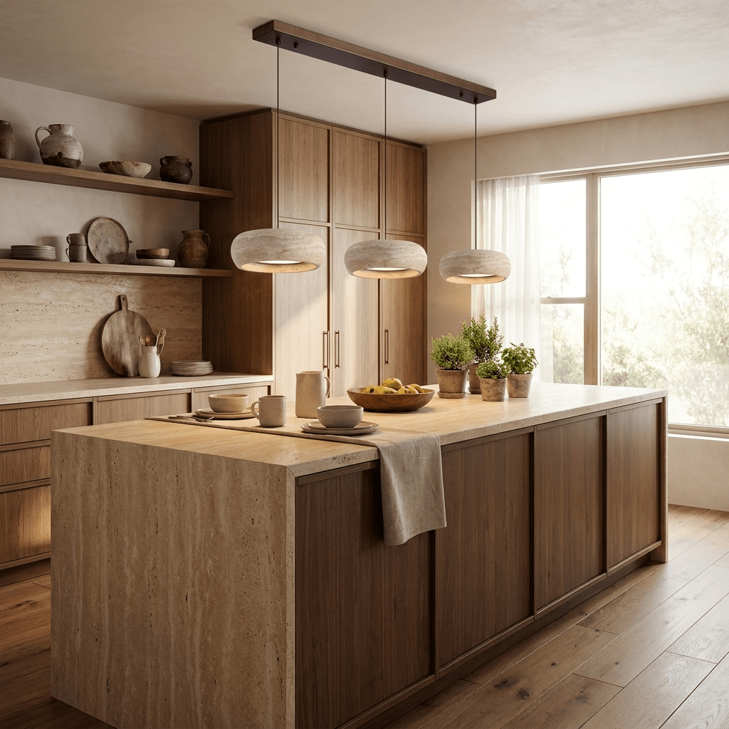 Briarwick Donut Travertine Pendant Light
