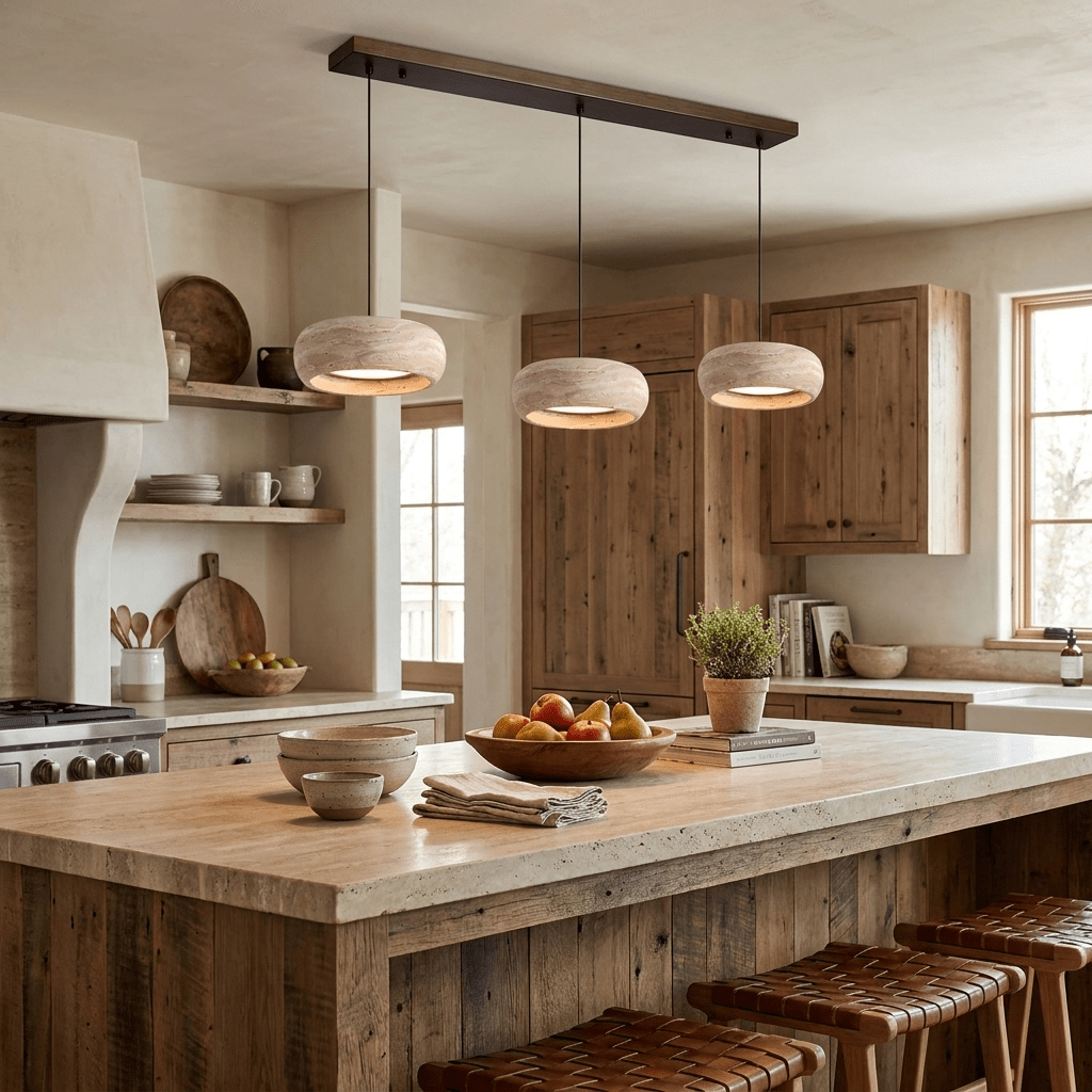 Briarwick Donut Travertine Pendant Light