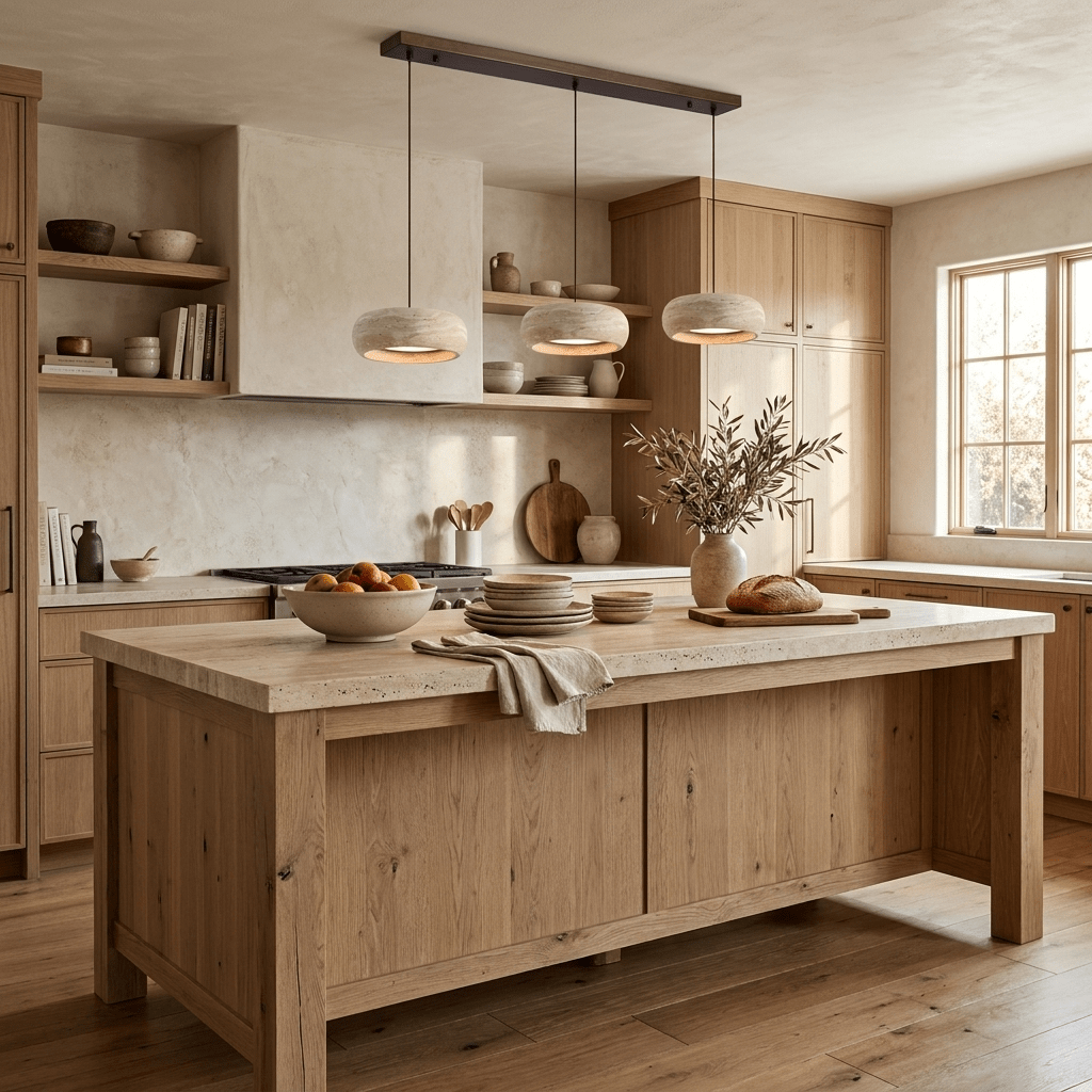 Briarwick Donut Travertine Pendant Light