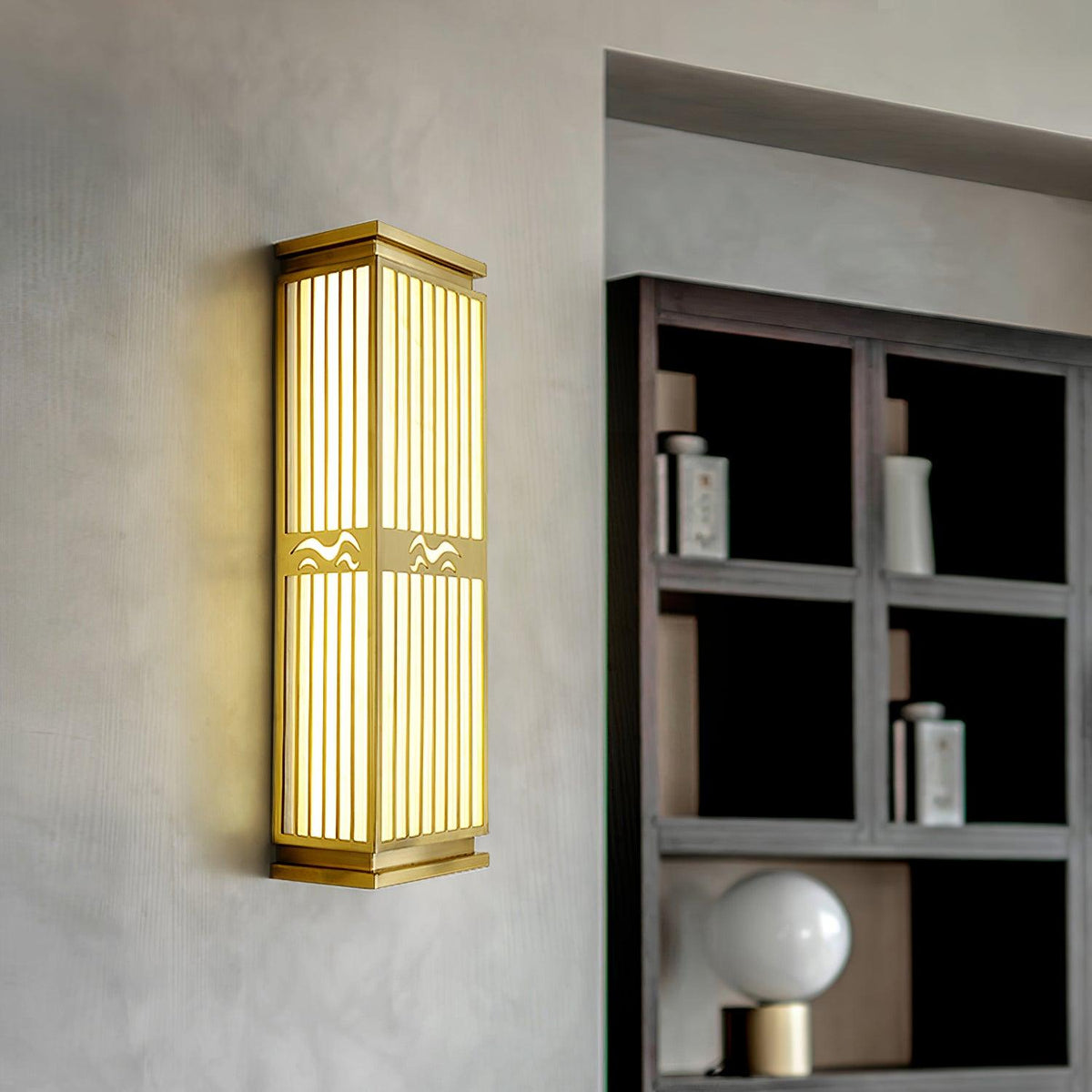 Aurirenne Wall Light Brass Oriental for Entryway
