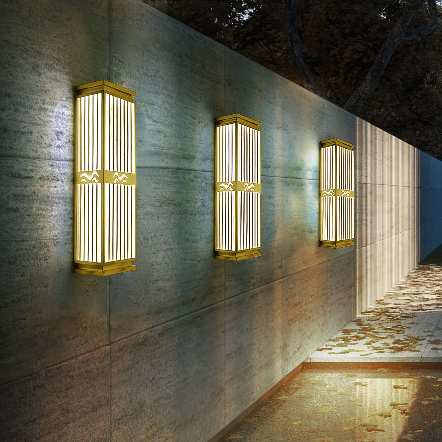 Aurirenne Wall Light Brass Oriental for Entryway
