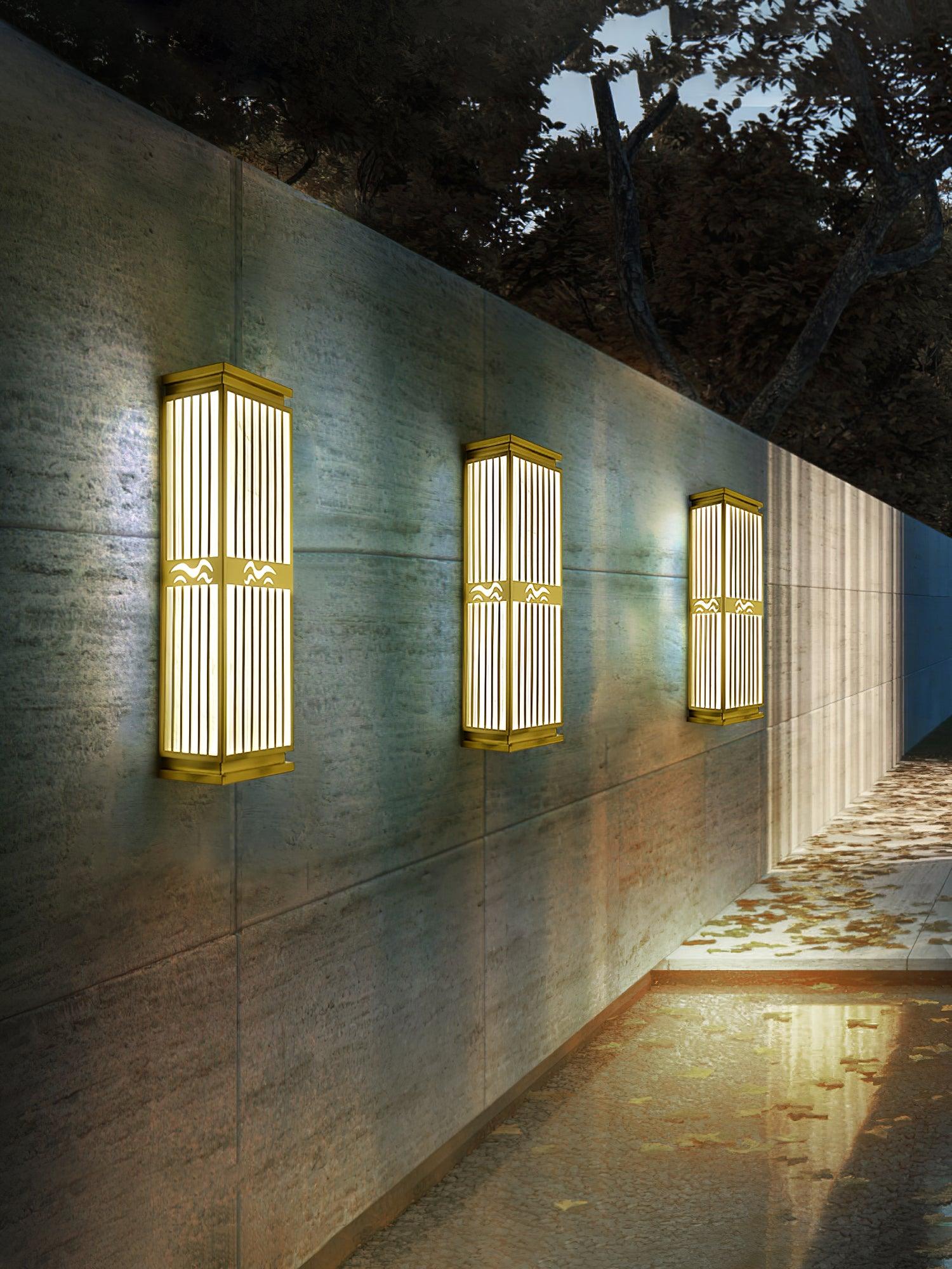 Aurirenne Wall Light Brass Oriental for Entryway