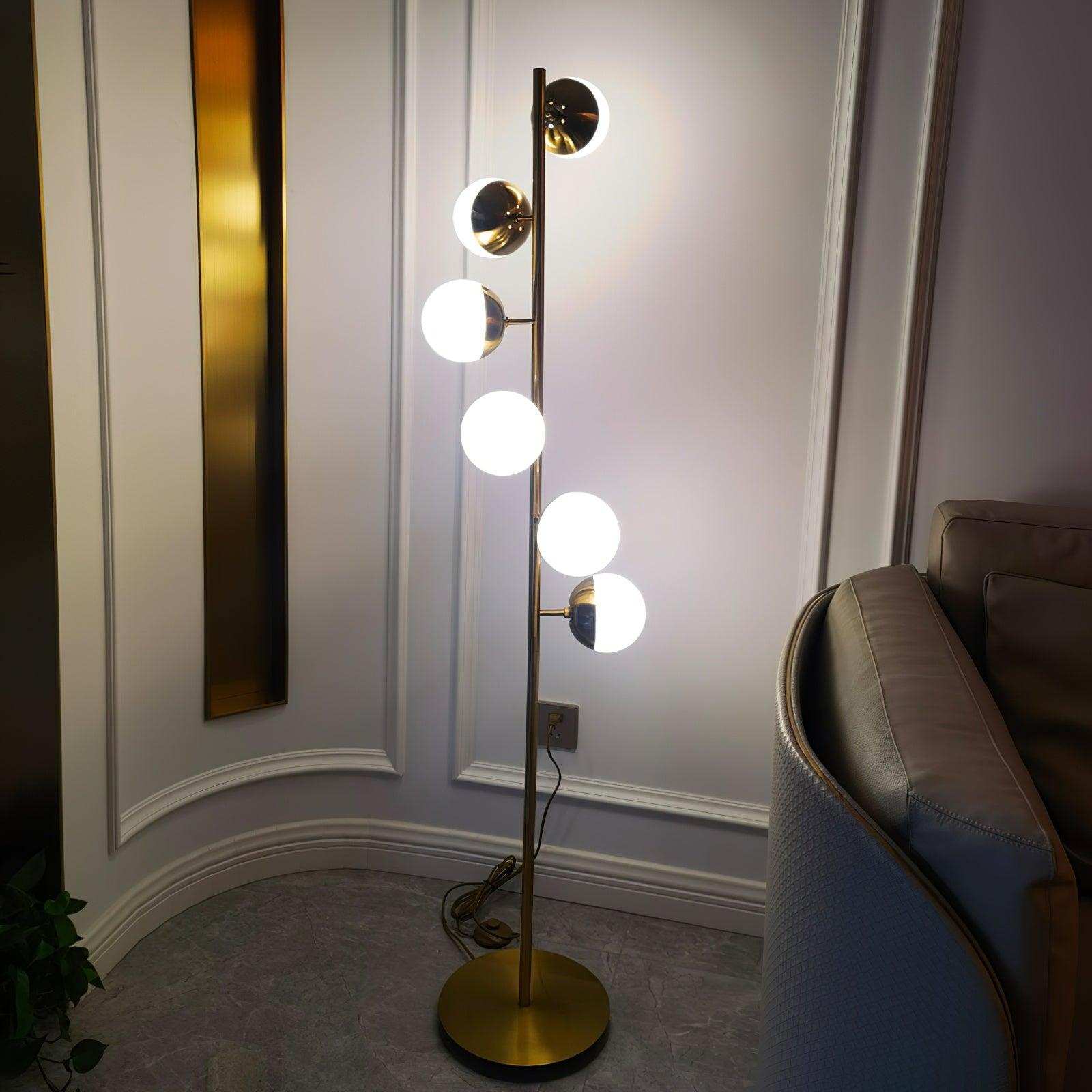 Myliryre Mid Century Brass Floor Lamp