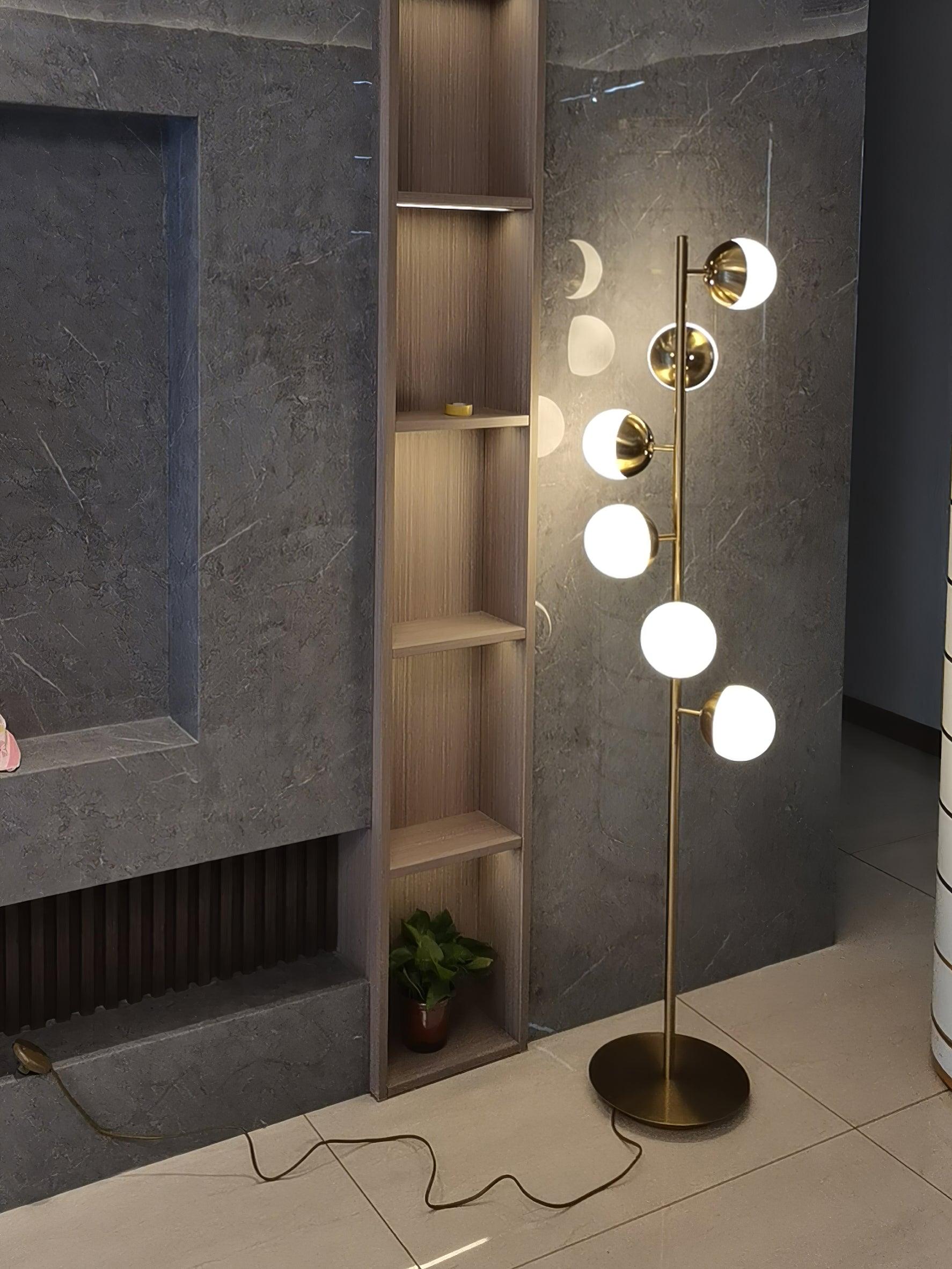 Myliryre Mid Century Brass Floor Lamp