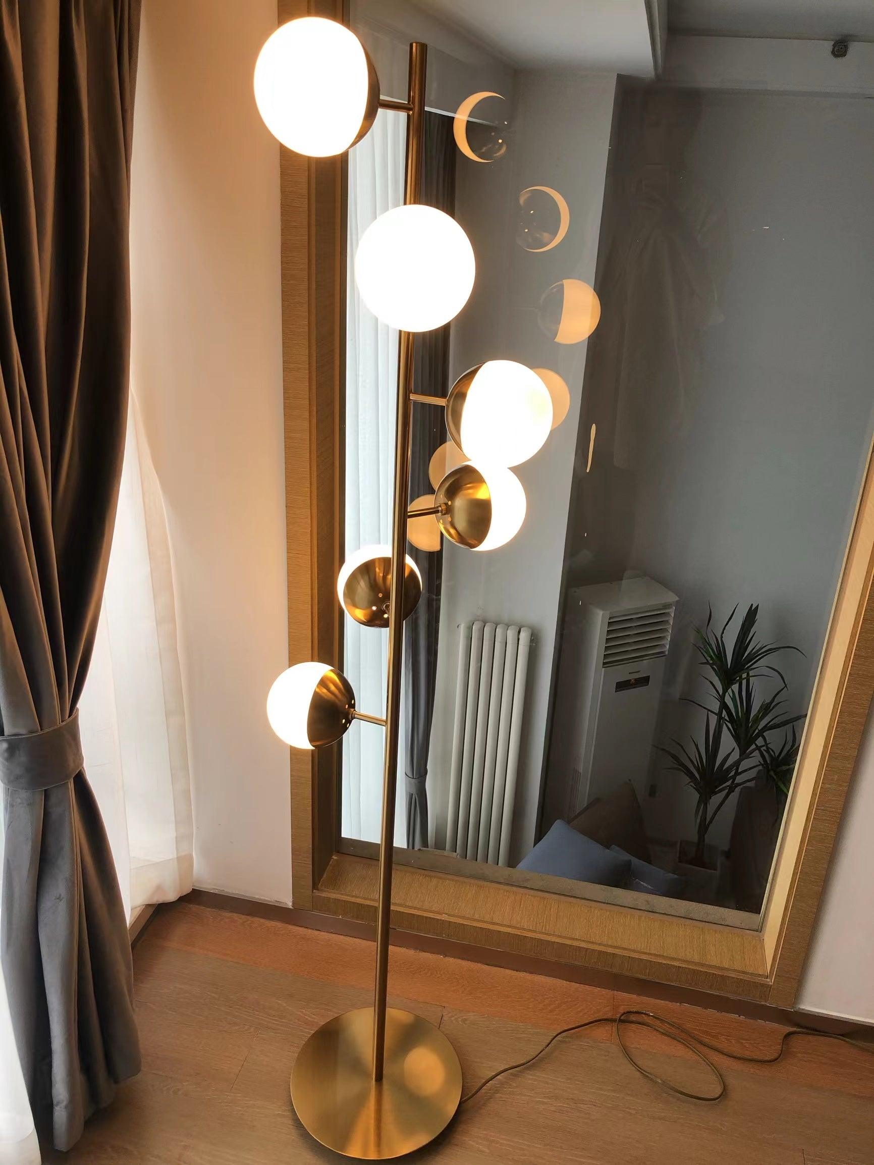 Myliryre Mid Century Brass Floor Lamp
