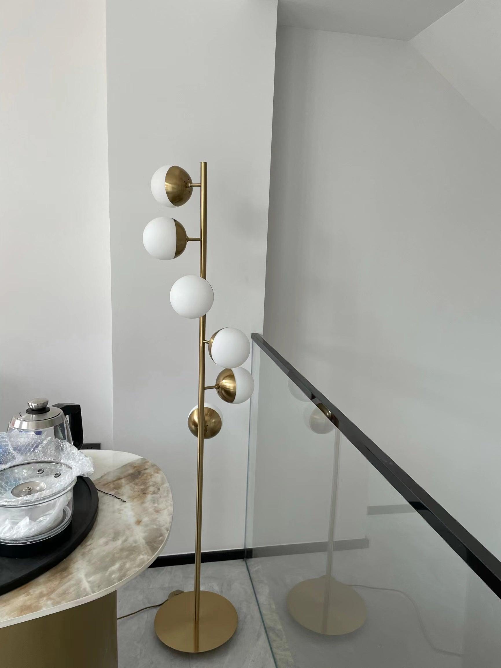 Myliryre Mid Century Brass Floor Lamp