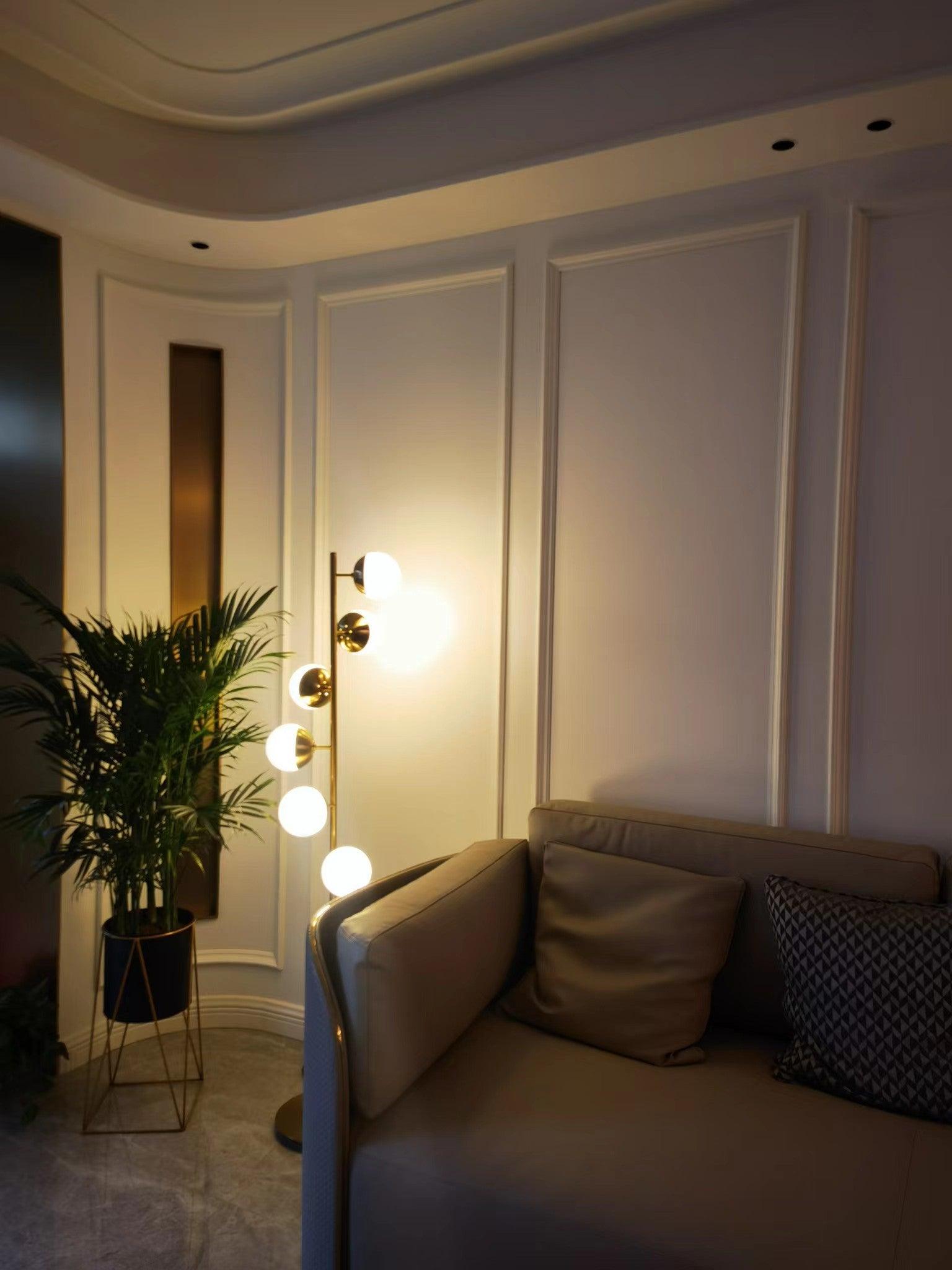Myliryre Mid Century Brass Floor Lamp