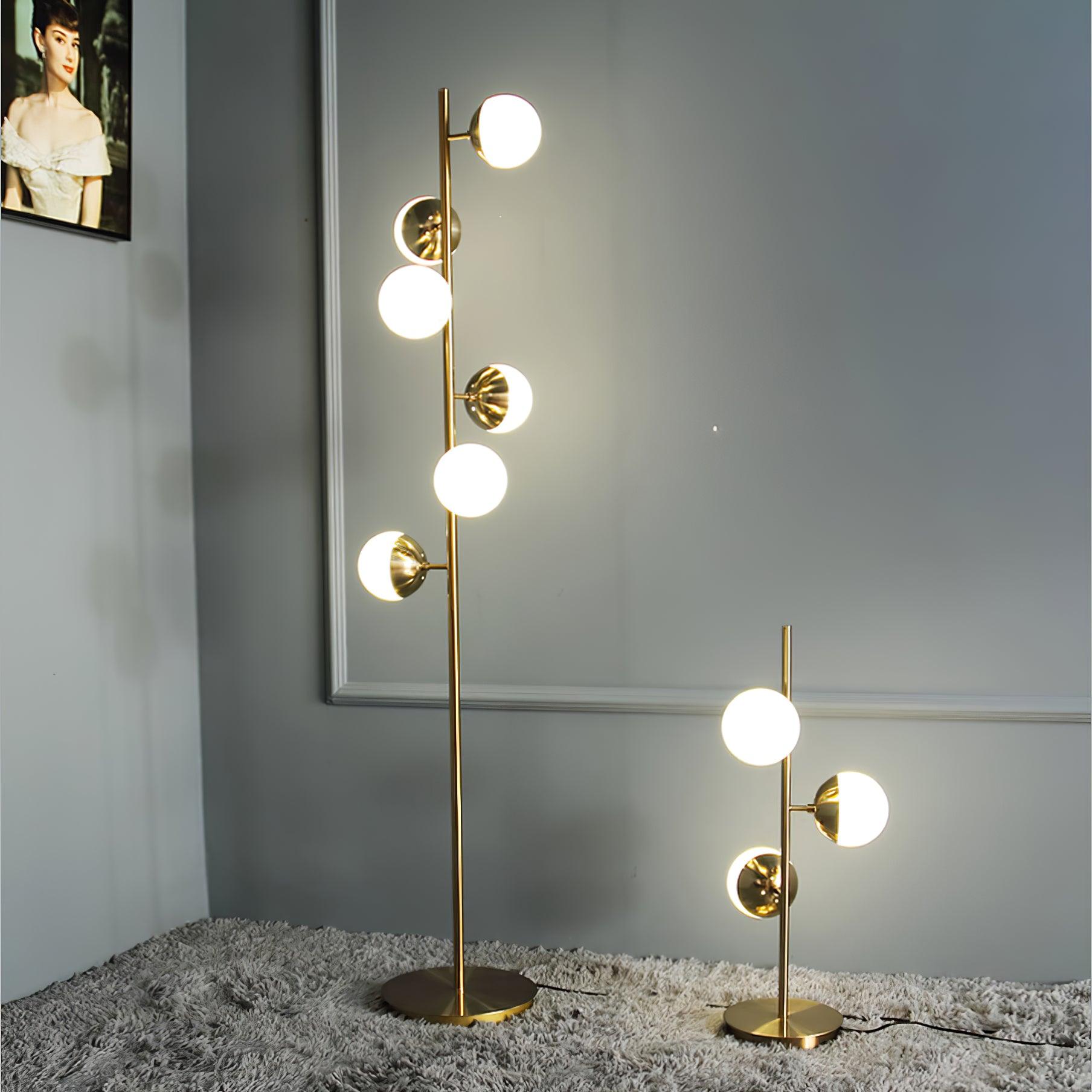 Myliryre Mid Century Brass Floor Lamp