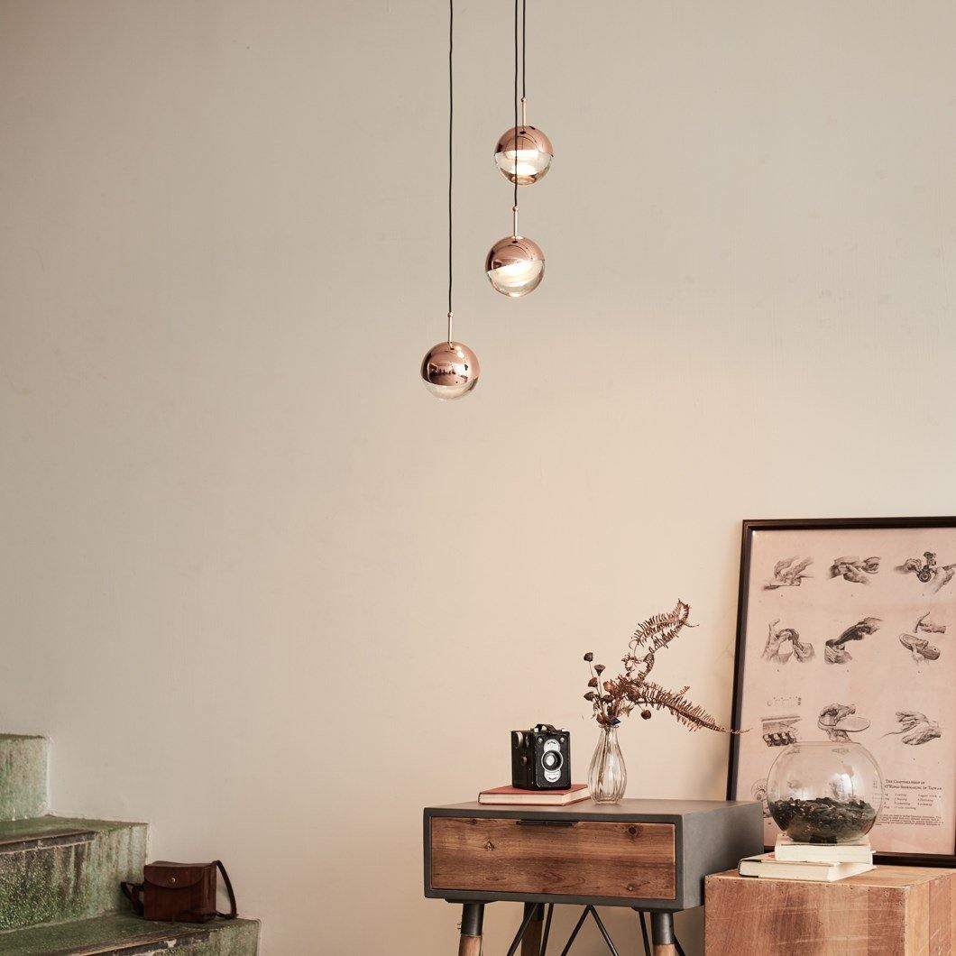 Solara Pendant Lamp Steel Glass Multi Drop Minimalist Staircase - Neutral Decor