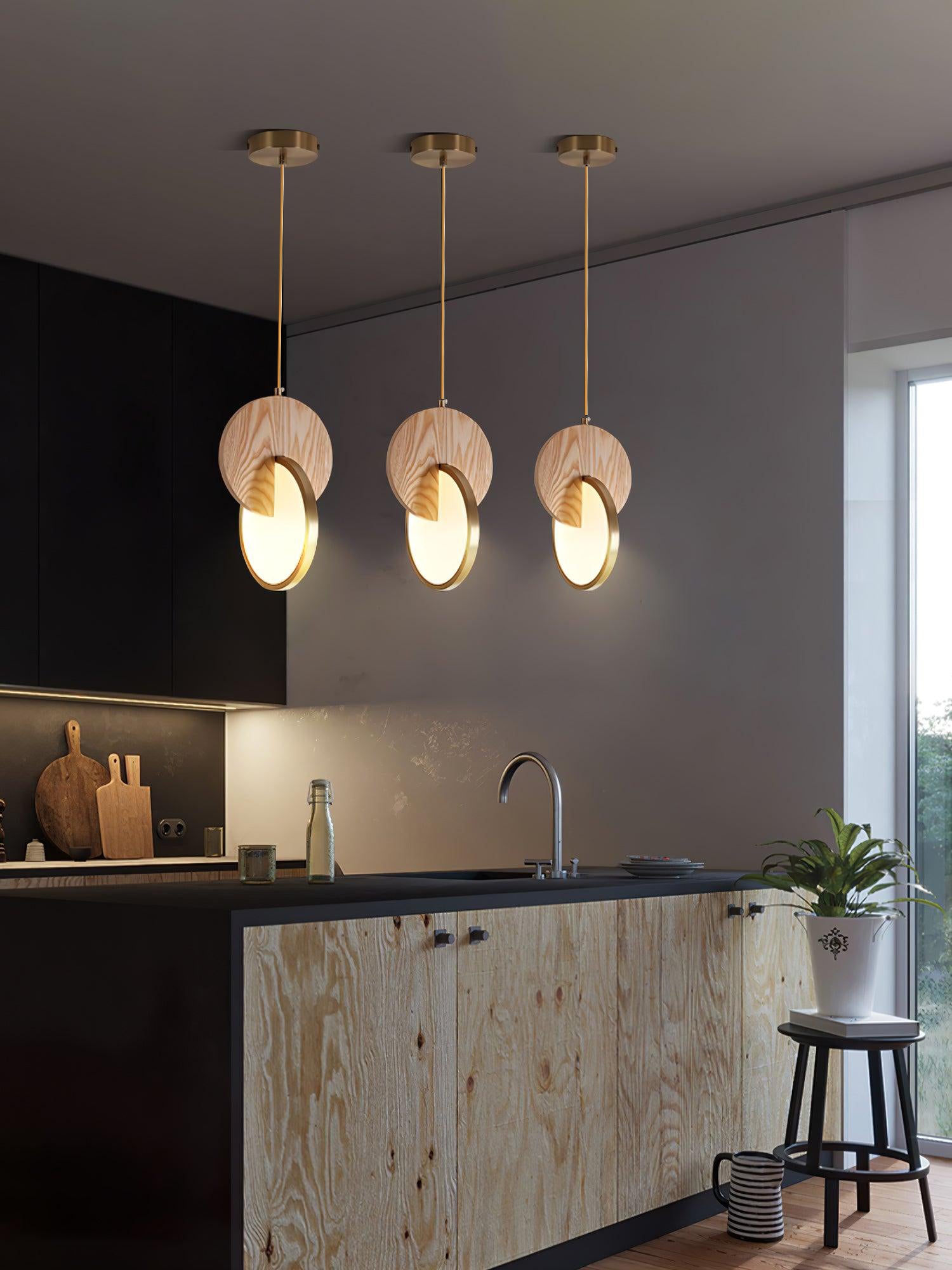Lysola Wood Ring Pendant Light