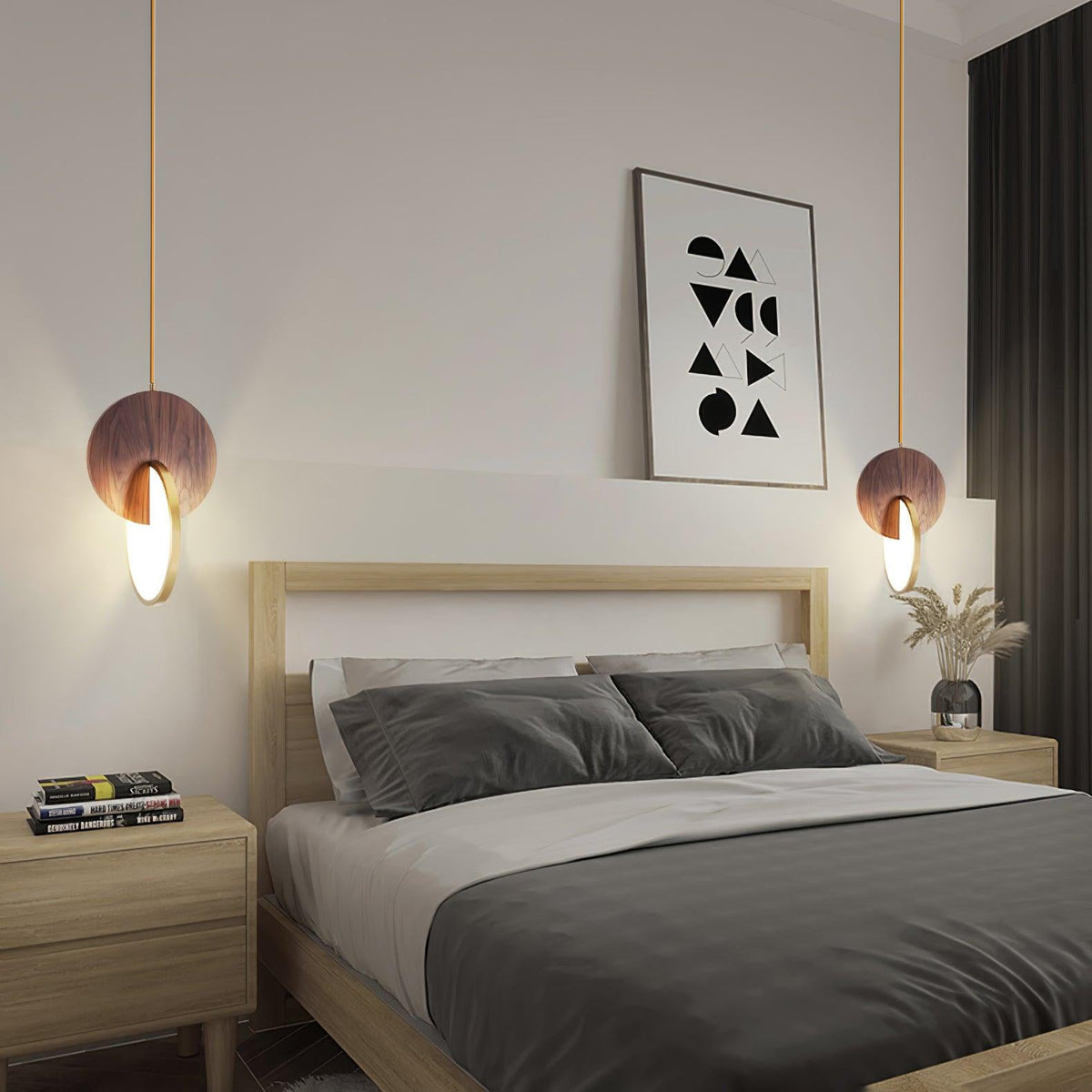 Lysola Wood Ring Pendant Light