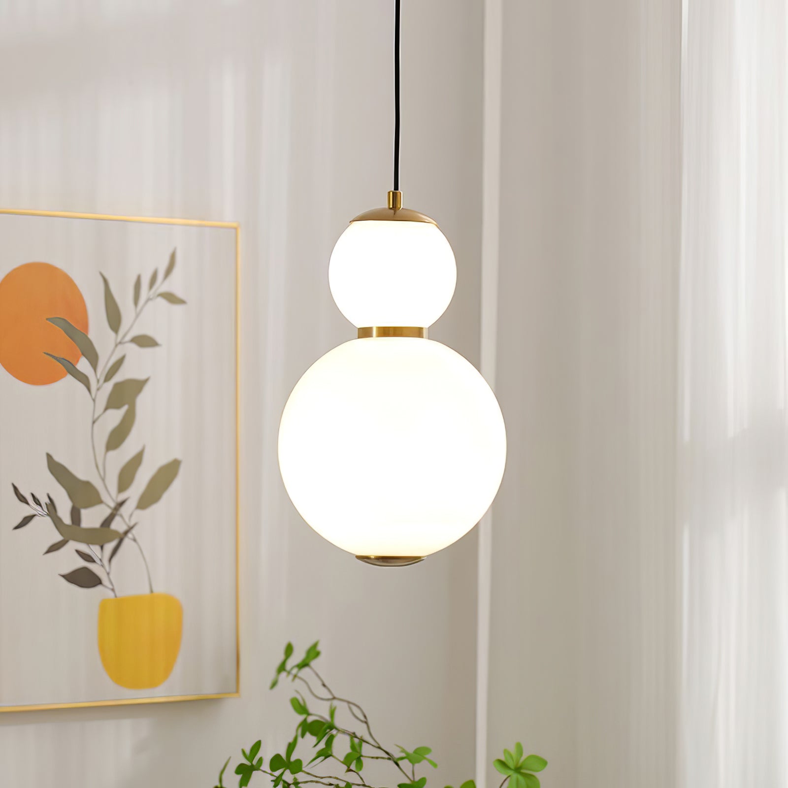 Frankie Minimalist Glass Pendant Light
