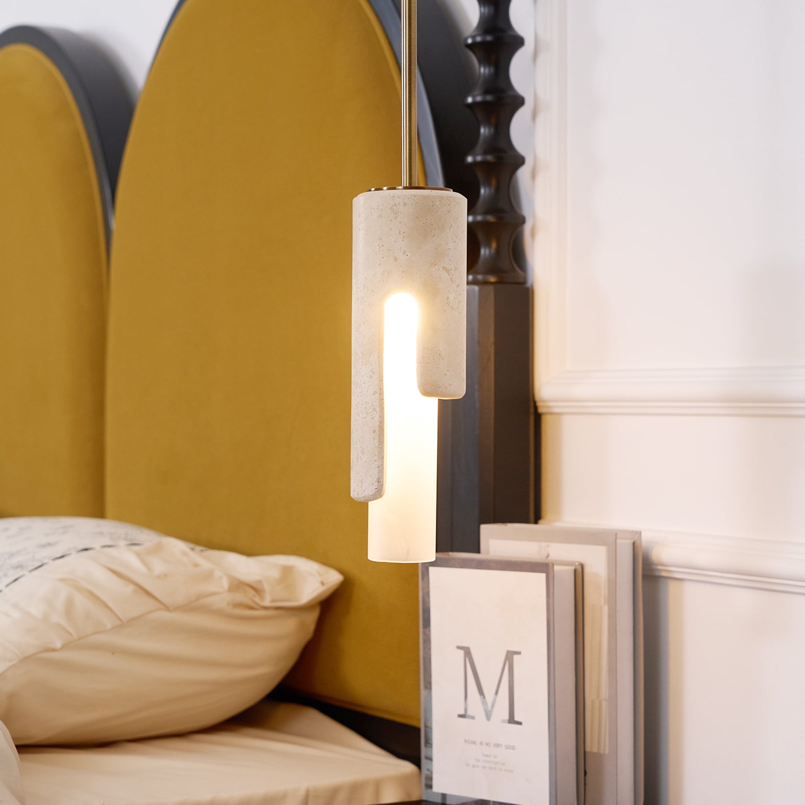 Elix Modern Minimalist Marble Glass Pendant Lamp