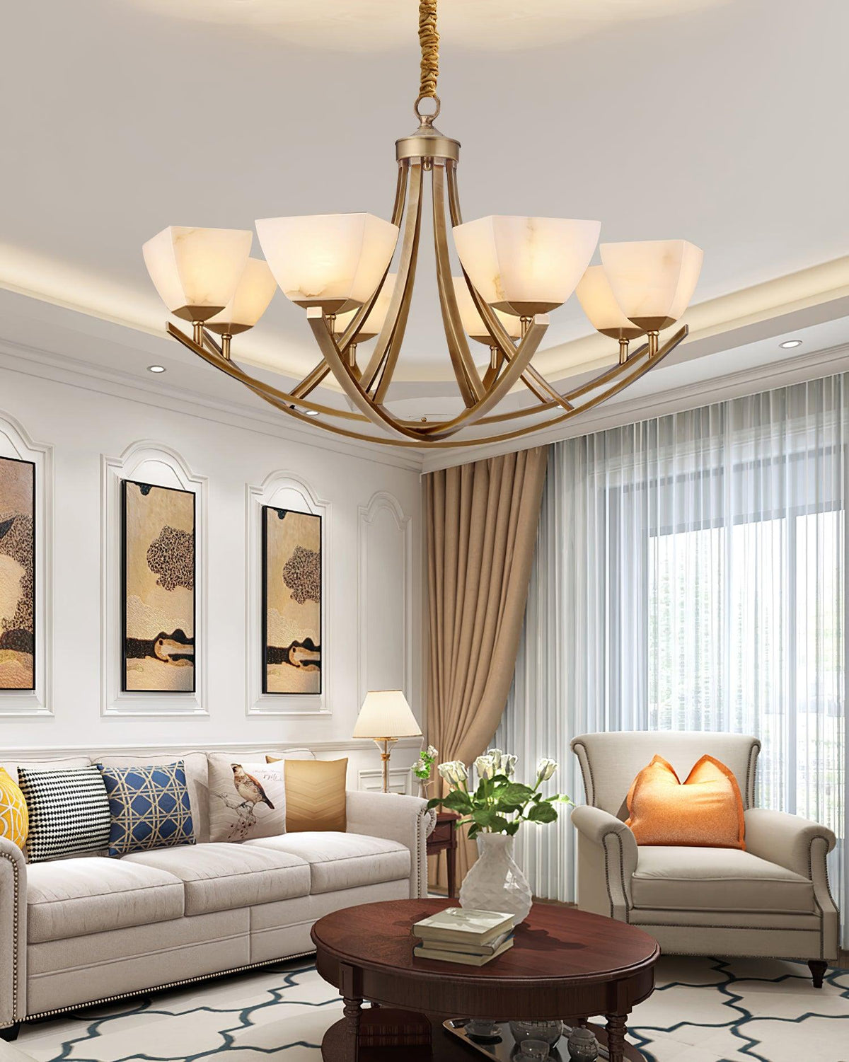Crown Classic Brass Chandelier