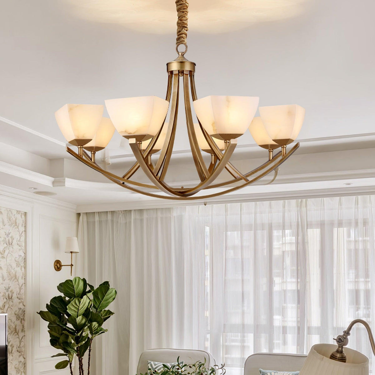 Crown Classic Brass Chandelier