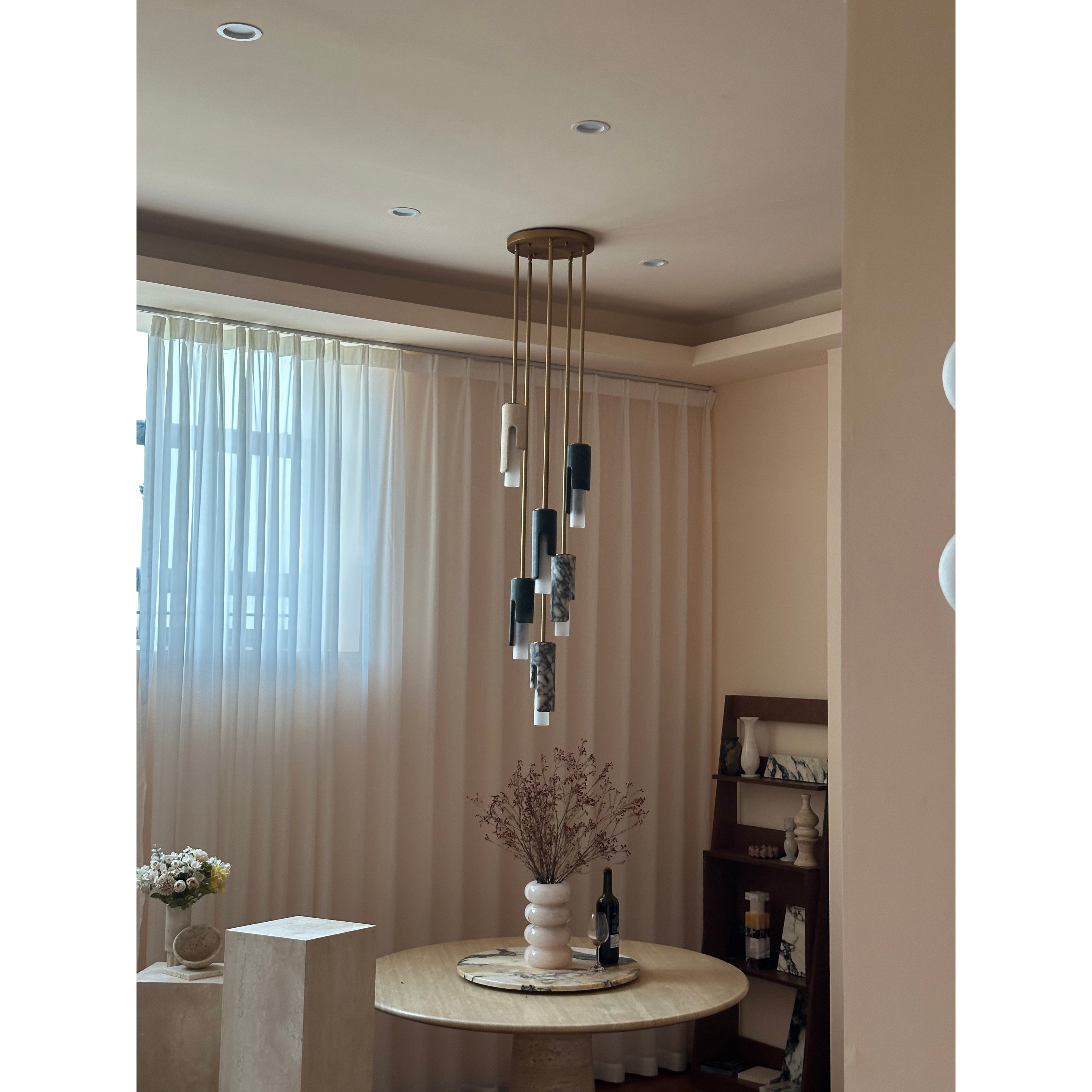 Elix Modern Minimalist Marble Glass Pendant Lamp