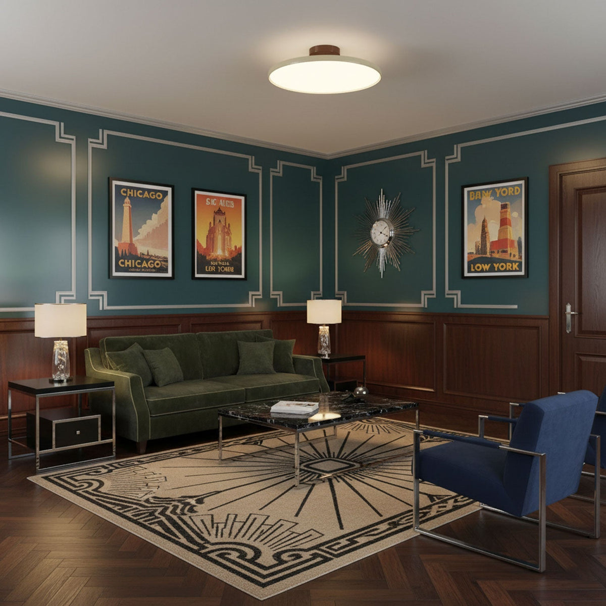 Elmsfield Adjustable Flush Mount Ceiling Light