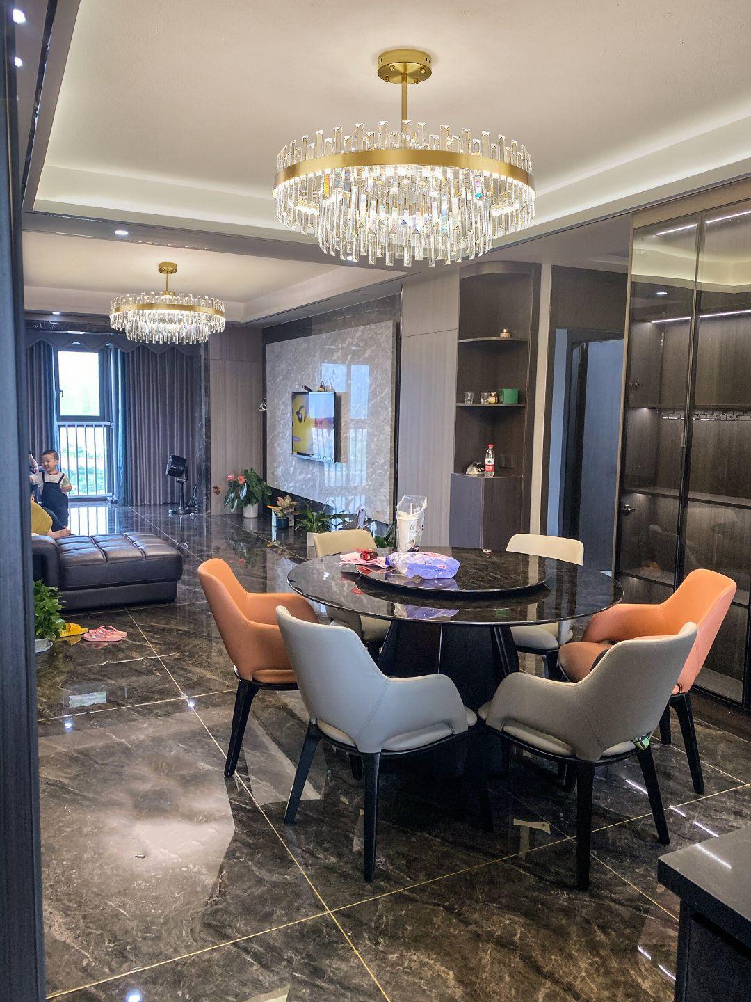 Elyeira Chandelier Brass Crystal Drum Elegant
