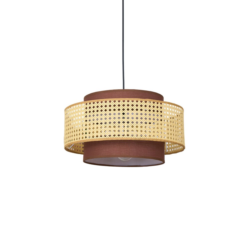 Zerither Rattan Fabric Pendant Light