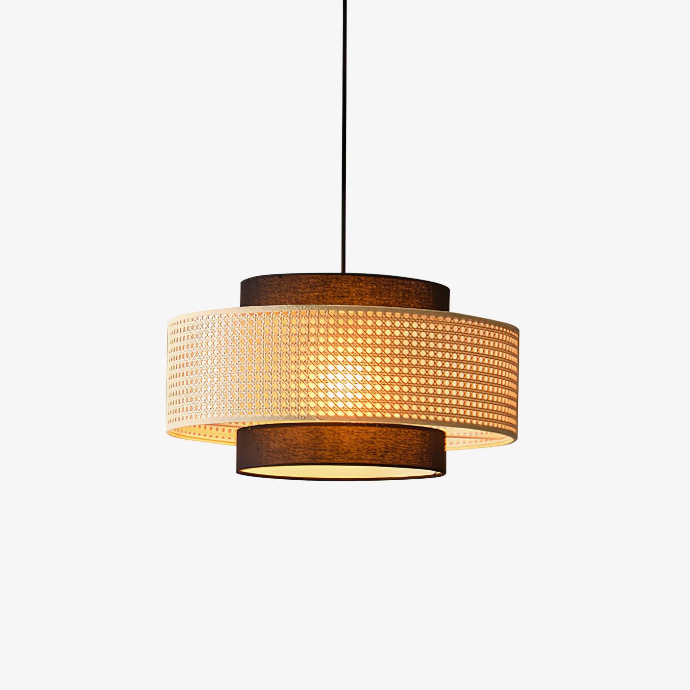 Zerither Rattan Fabric Pendant Light