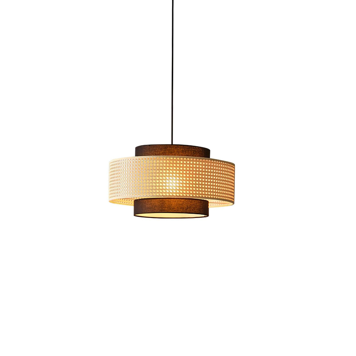 Zerither Rattan Fabric Pendant Light