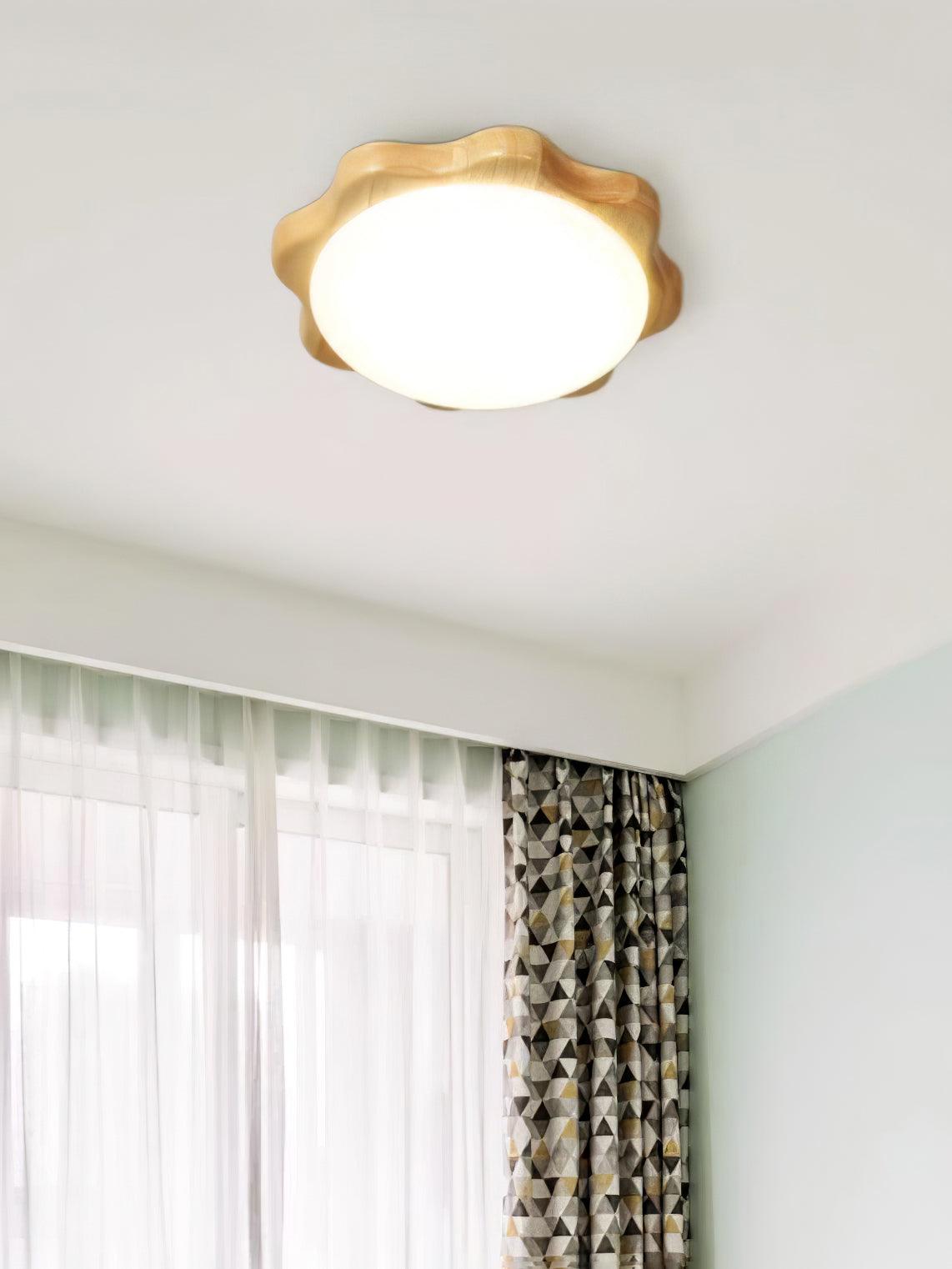 Myshae Modern Minimalist Drum Wood Ceiling Lamp