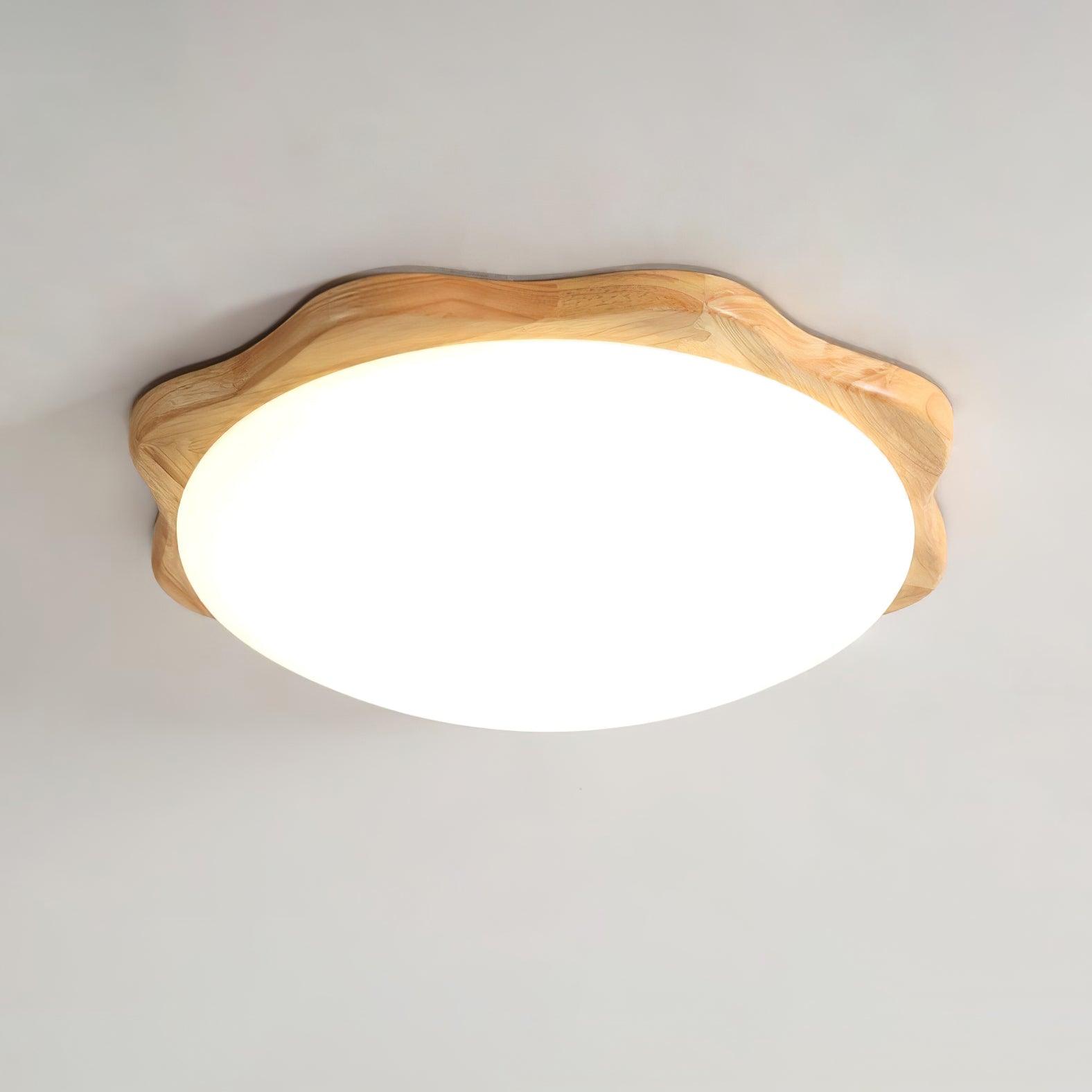 Myshae Modern Minimalist Drum Wood Ceiling Lamp