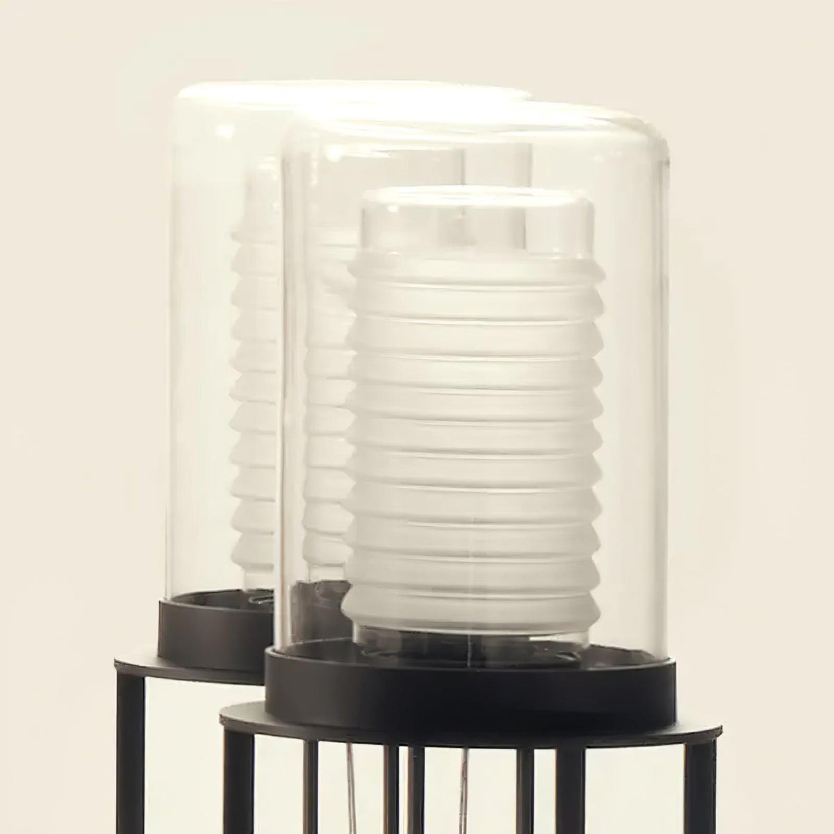 Lioraielle Dual Cylinder Glass Floor Lamp