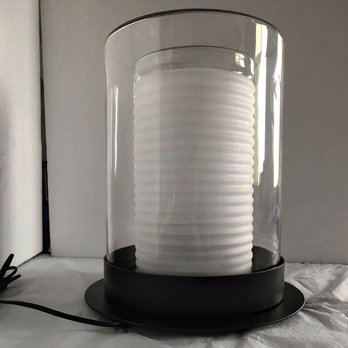 Lioraielle Dual Cylinder Glass Floor Lamp