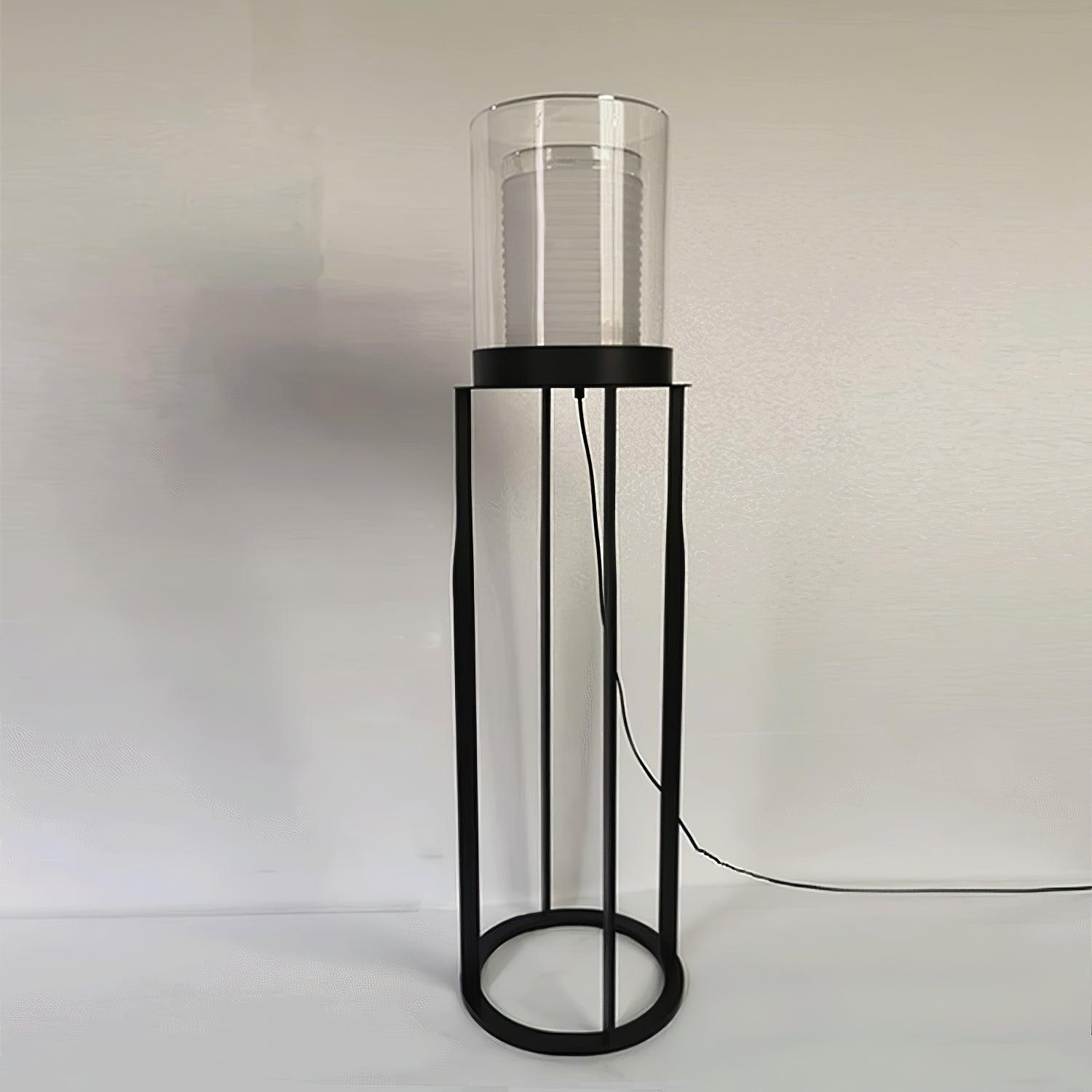 Lioraielle Dual Cylinder Glass Floor Lamp