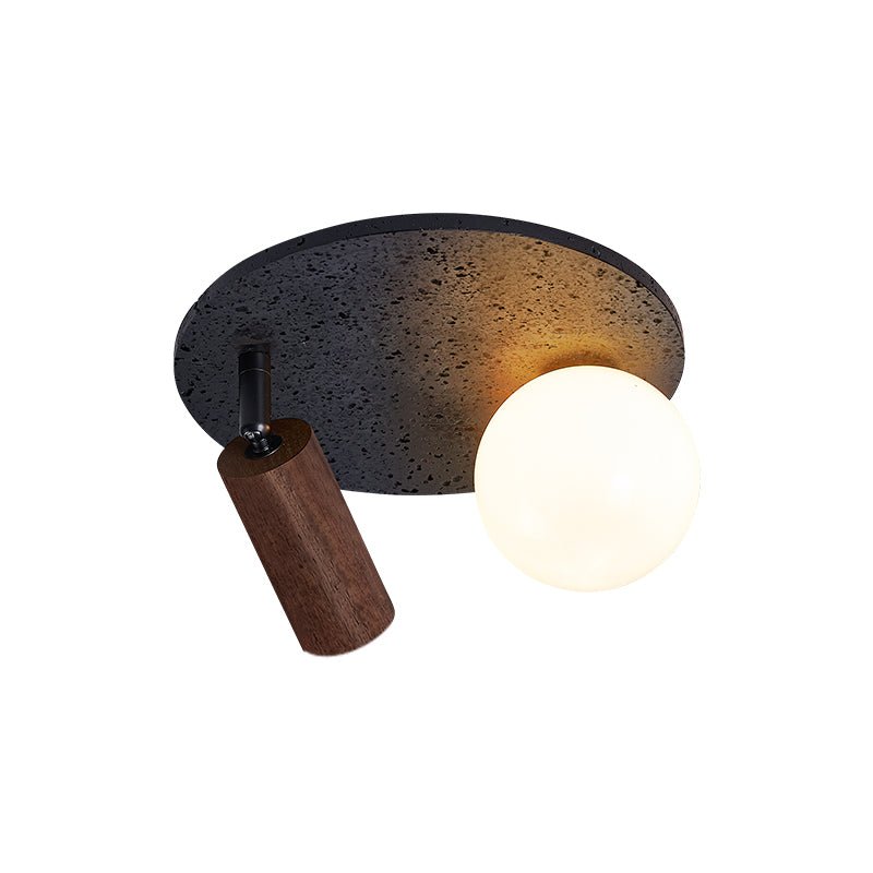 Qule Flexible Black Travertine Ceiling Light