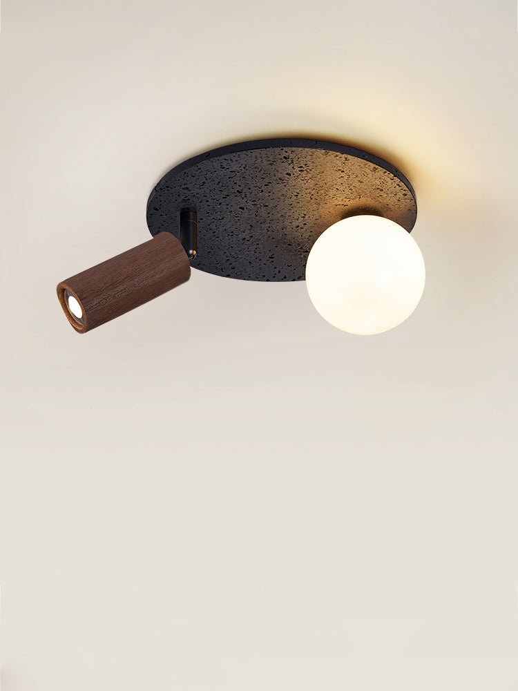 Qule Flexible Black Travertine Ceiling Light