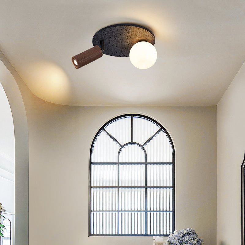 Qule Flexible Black Travertine Ceiling Light